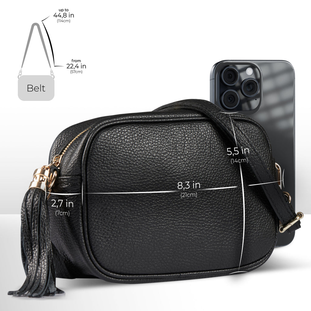 Italian Genuine Calf Leather Crossbody Bag 231302