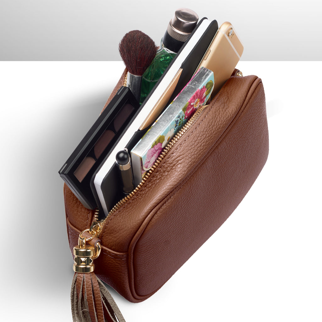 Italian Genuine Calf Leather Crossbody Bag 231302