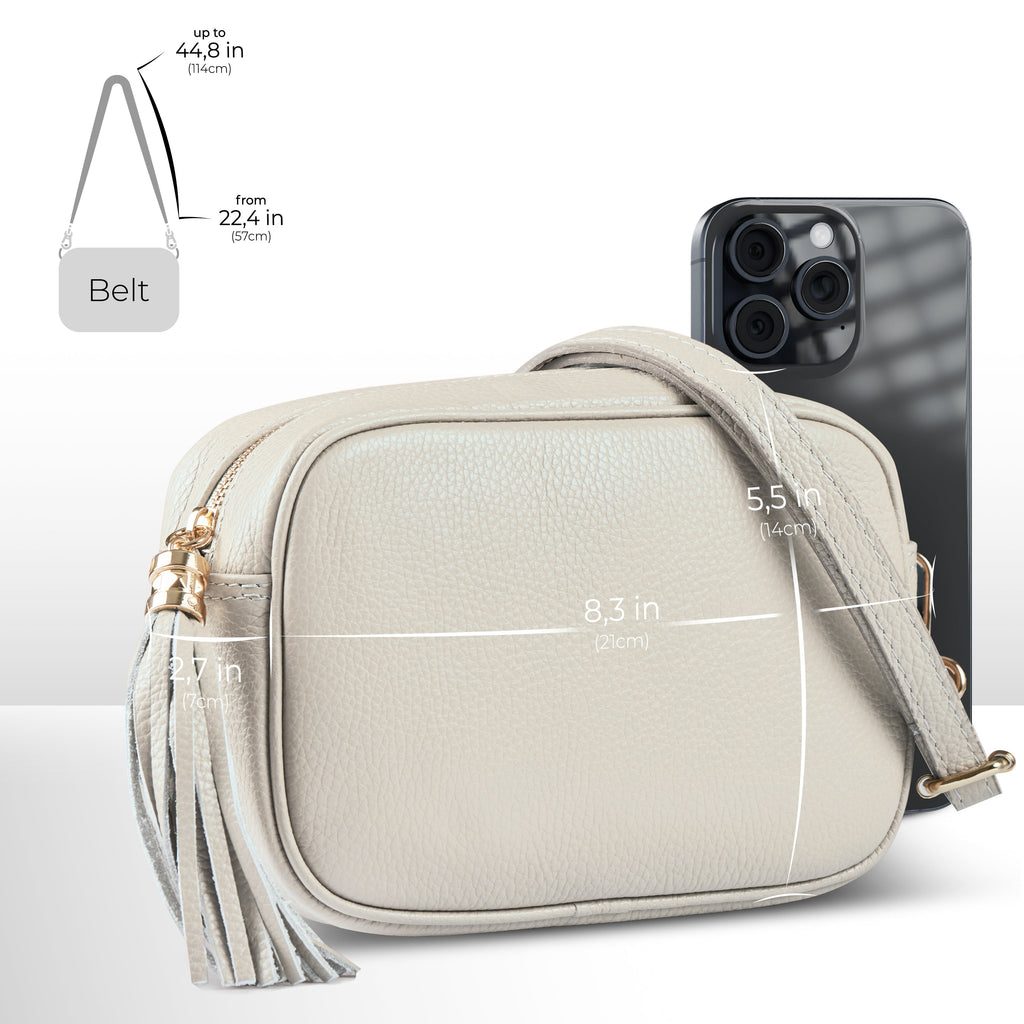 Italian Genuine Calf Leather Crossbody Bag 231302
