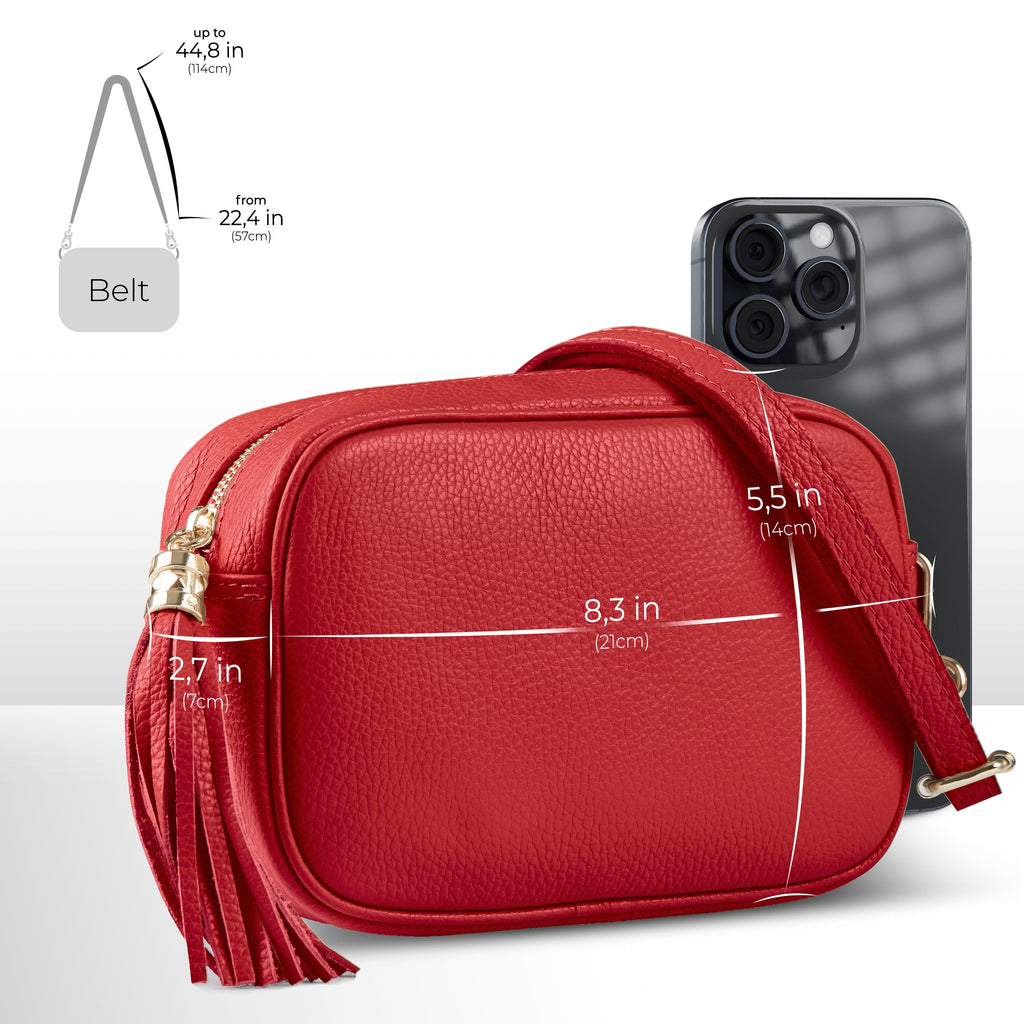 Italian Genuine Calf Leather Crossbody Bag 231302