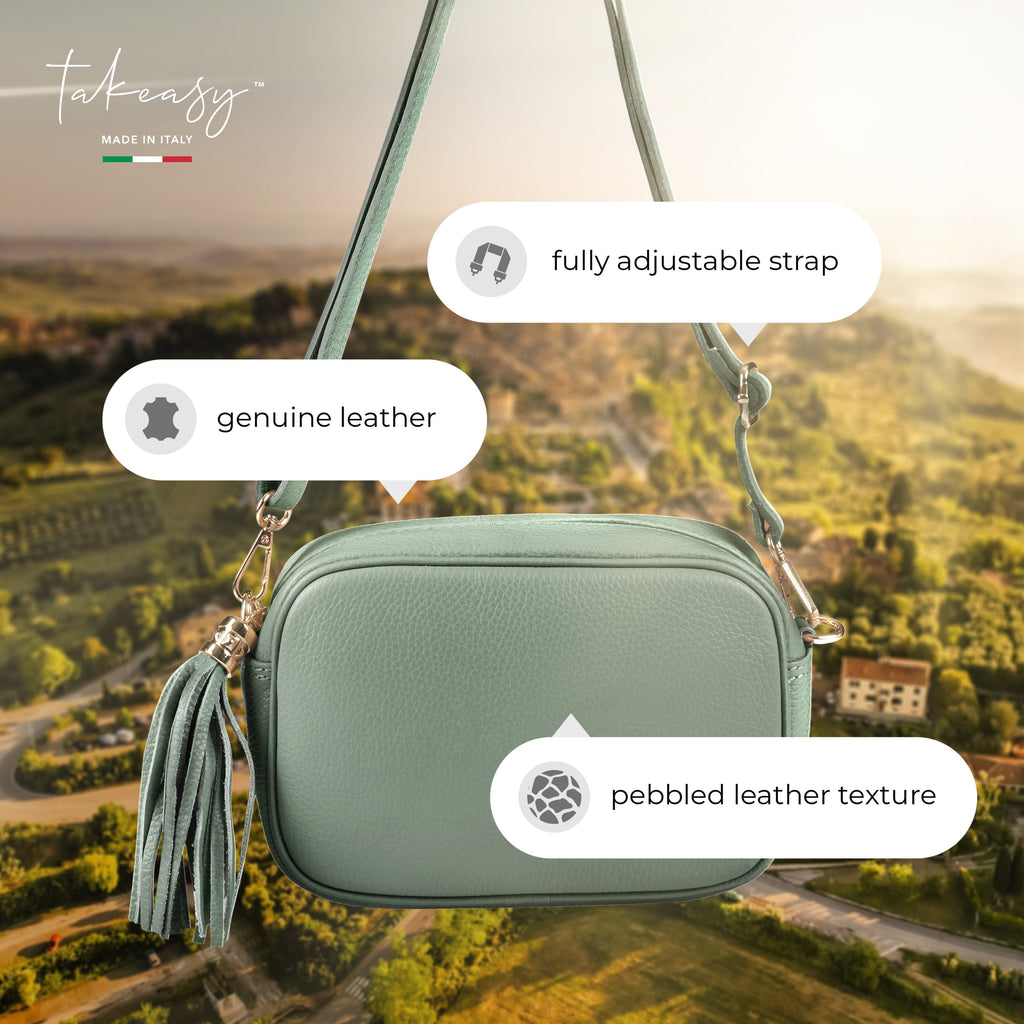Italian Genuine Calf Leather Crossbody Bag 231302