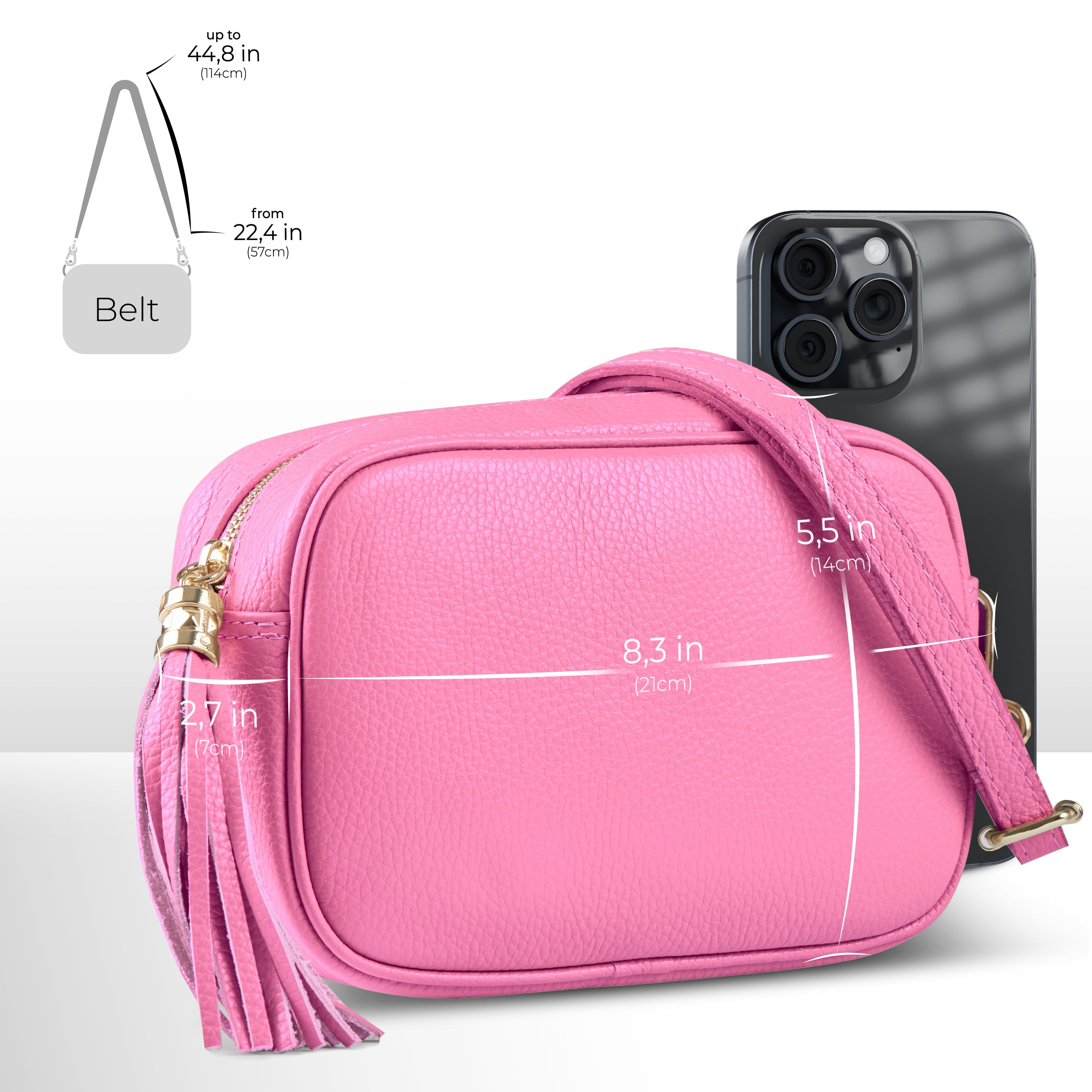 Italian Genuine Calf Leather Crossbody Bag 231302