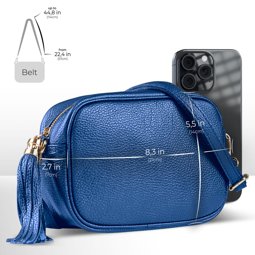 Italian Genuine Calf Leather Crossbody Bag 231302