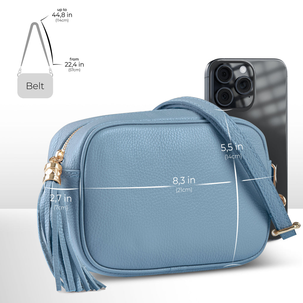 Italian Genuine Calf Leather Crossbody Bag 231302