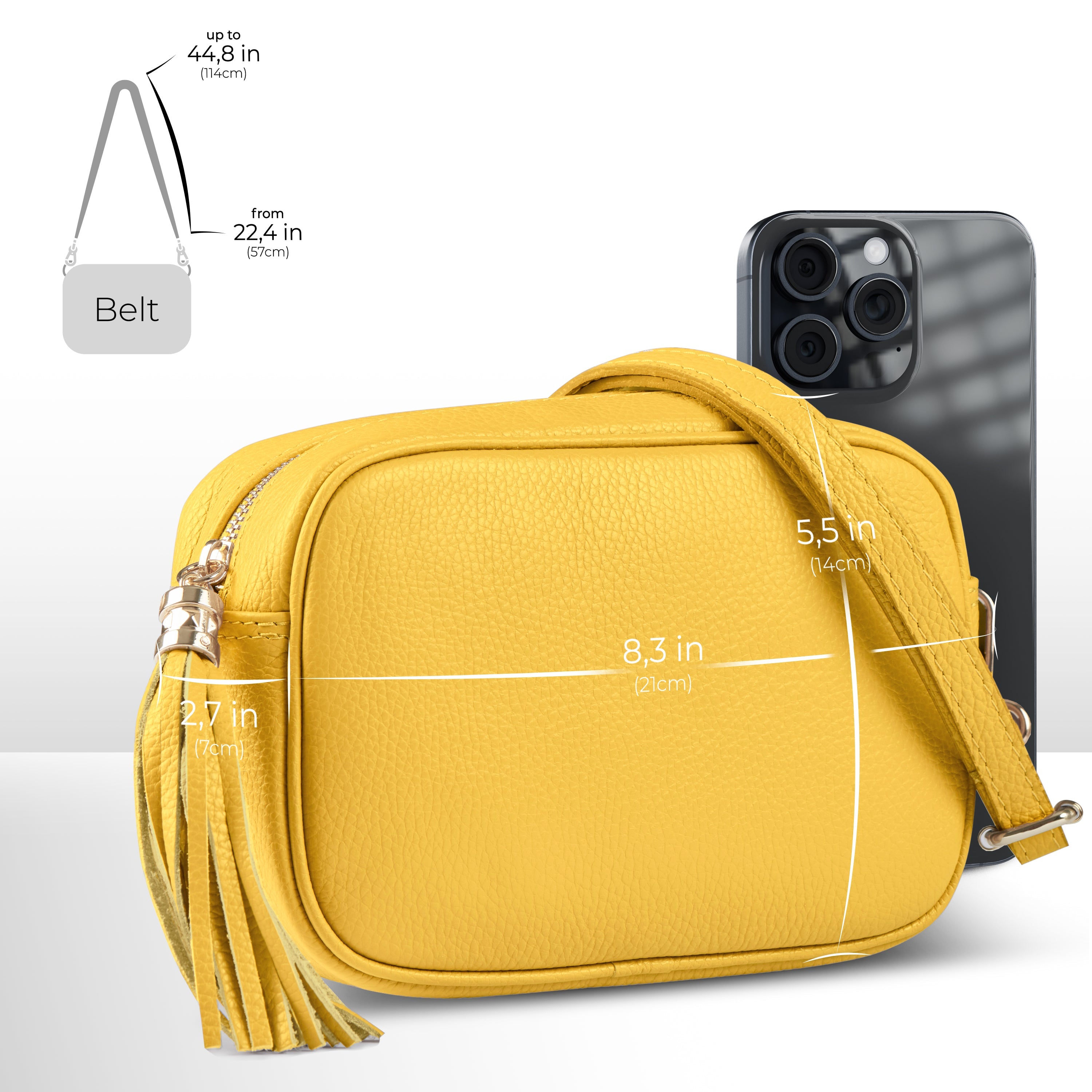 Italian Genuine Calf Leather Crossbody Bag 231302