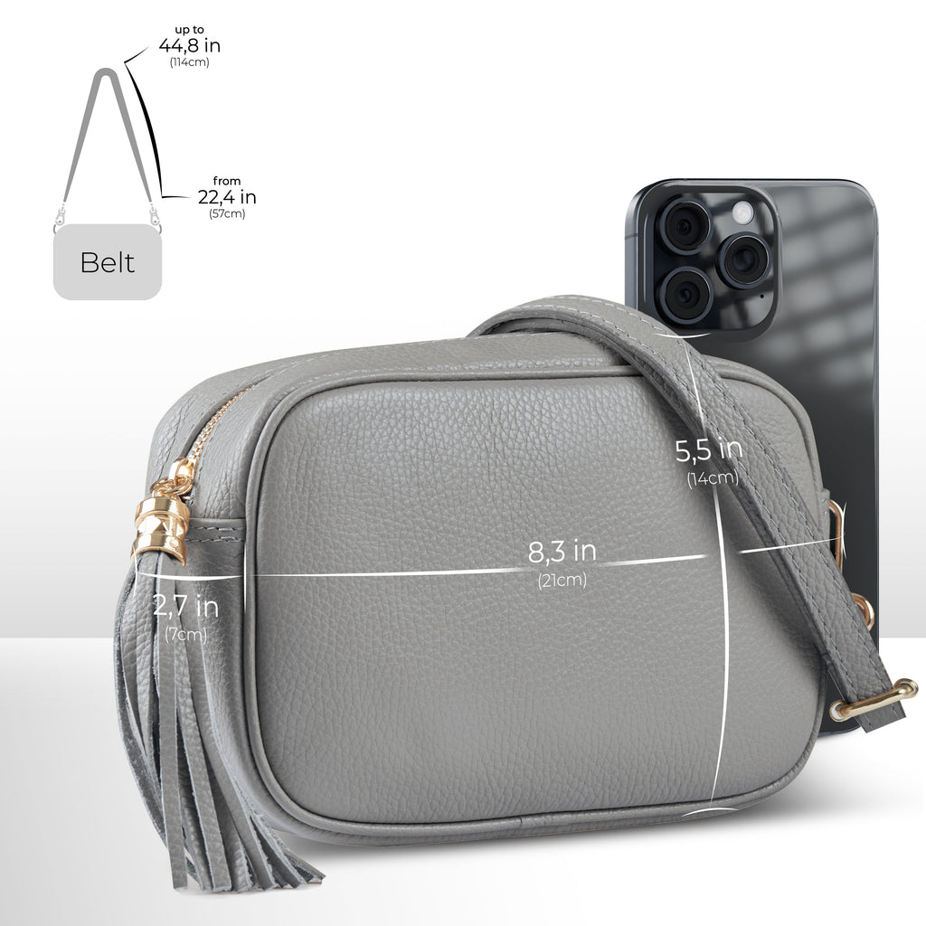 Italian Genuine Calf Leather Crossbody Bag 231302