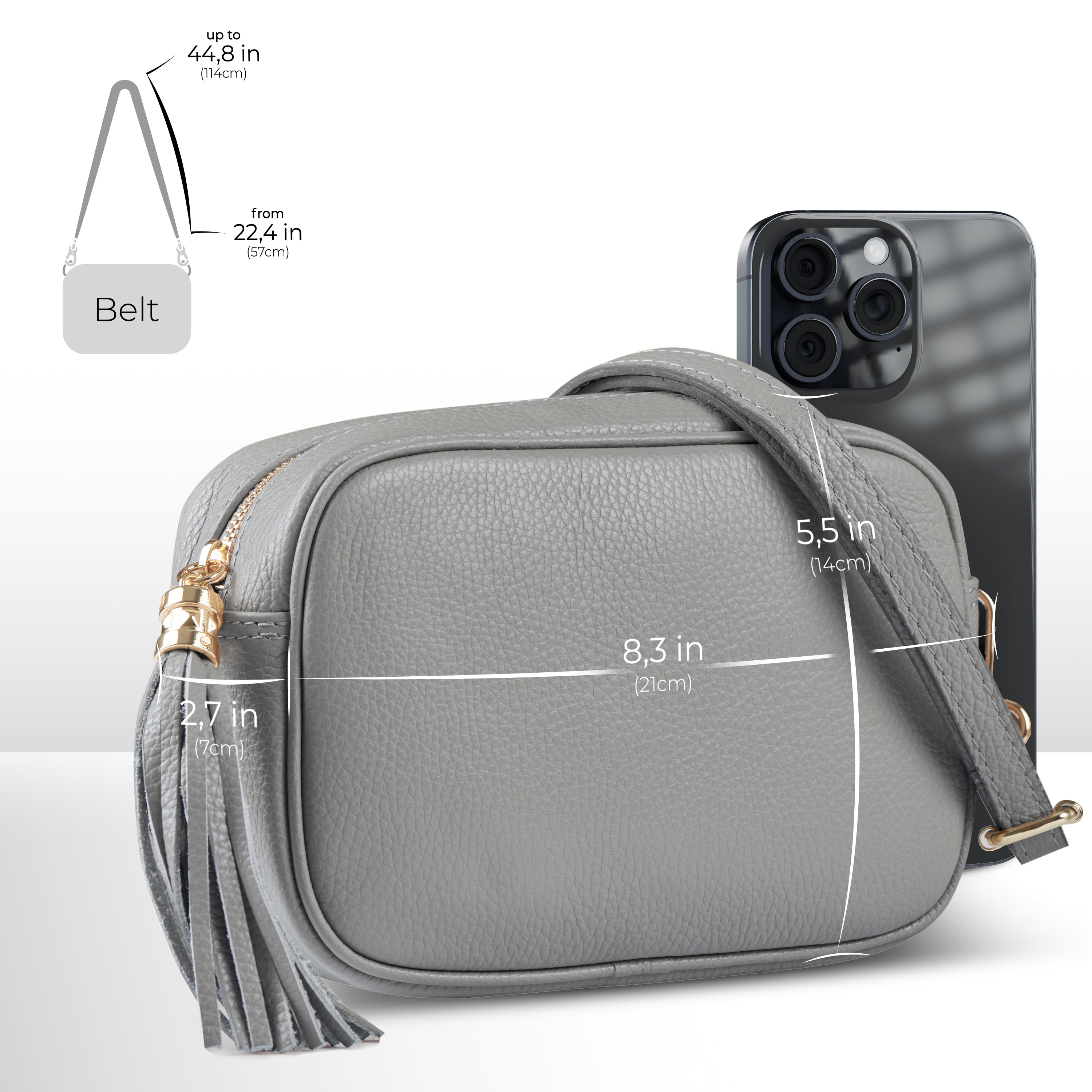 Italian Genuine Calf Leather Crossbody Bag 231302