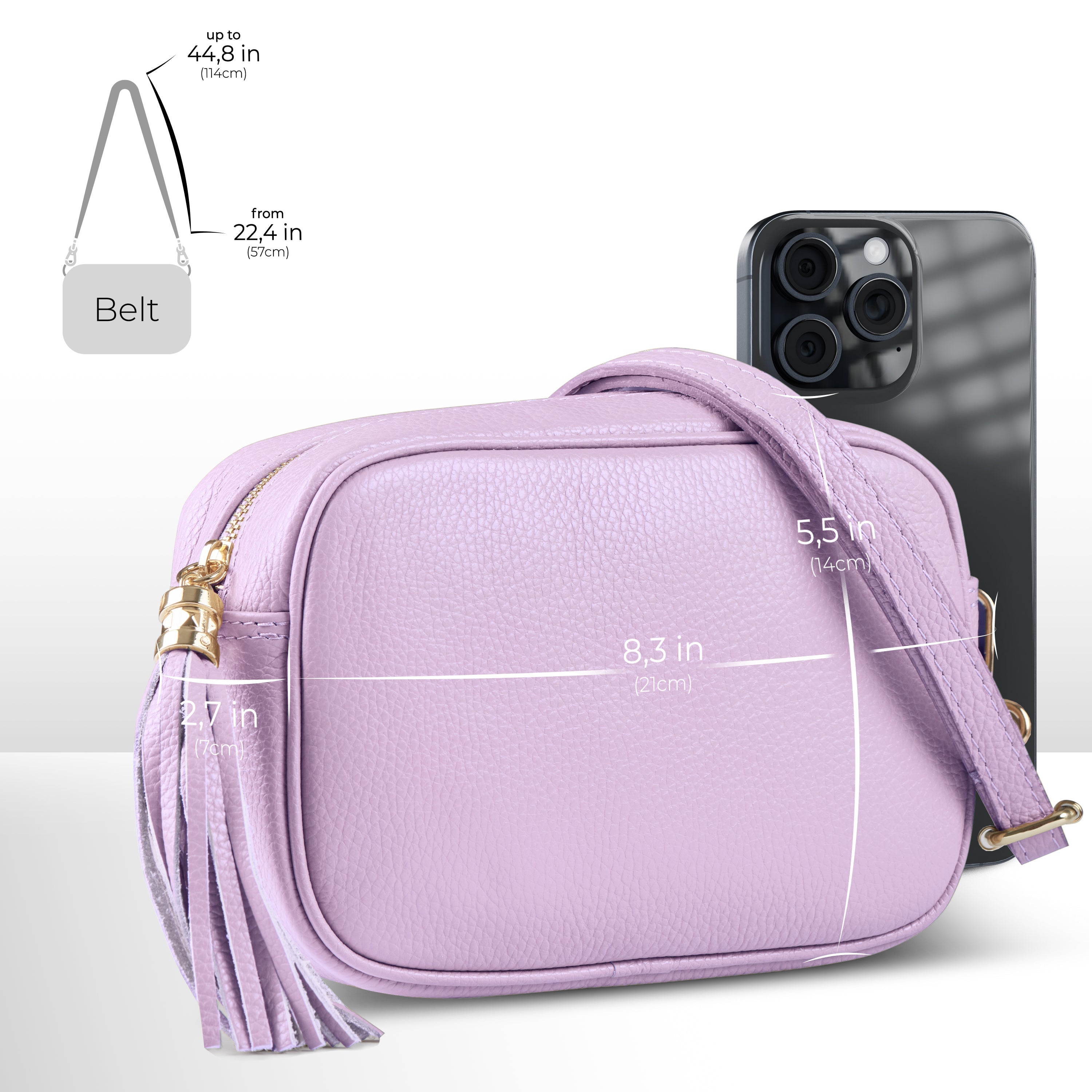 Italian Genuine Calf Leather Crossbody Bag 231302