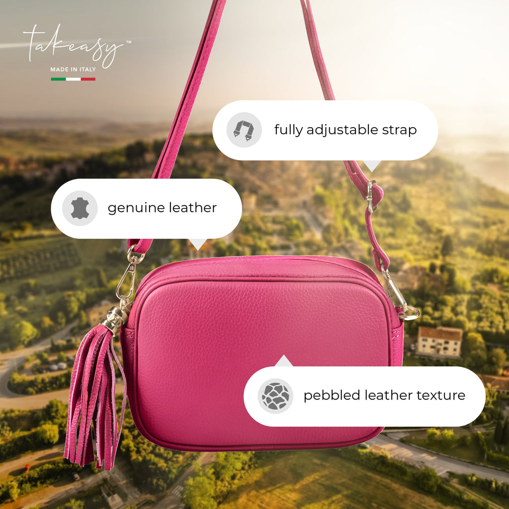 Italian Genuine Calf Leather Crossbody Bag 231302