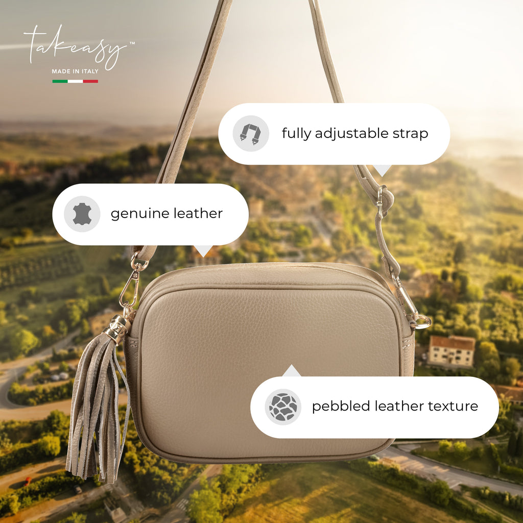 Italian Genuine Calf Leather Crossbody Bag 231302