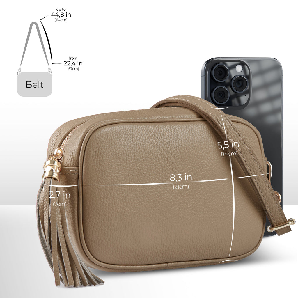 Italian Genuine Calf Leather Crossbody Bag 231302