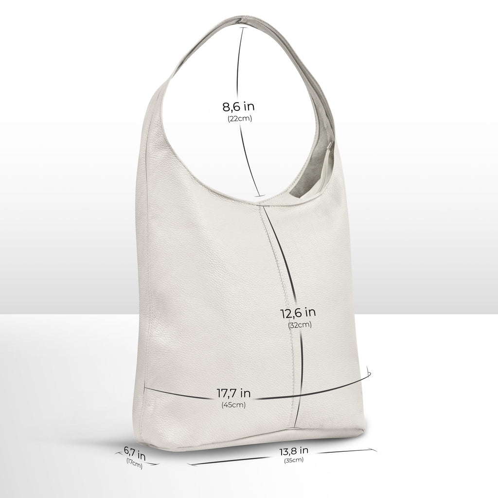 Italian Genuine Calf Leather Hobo Bag 011943