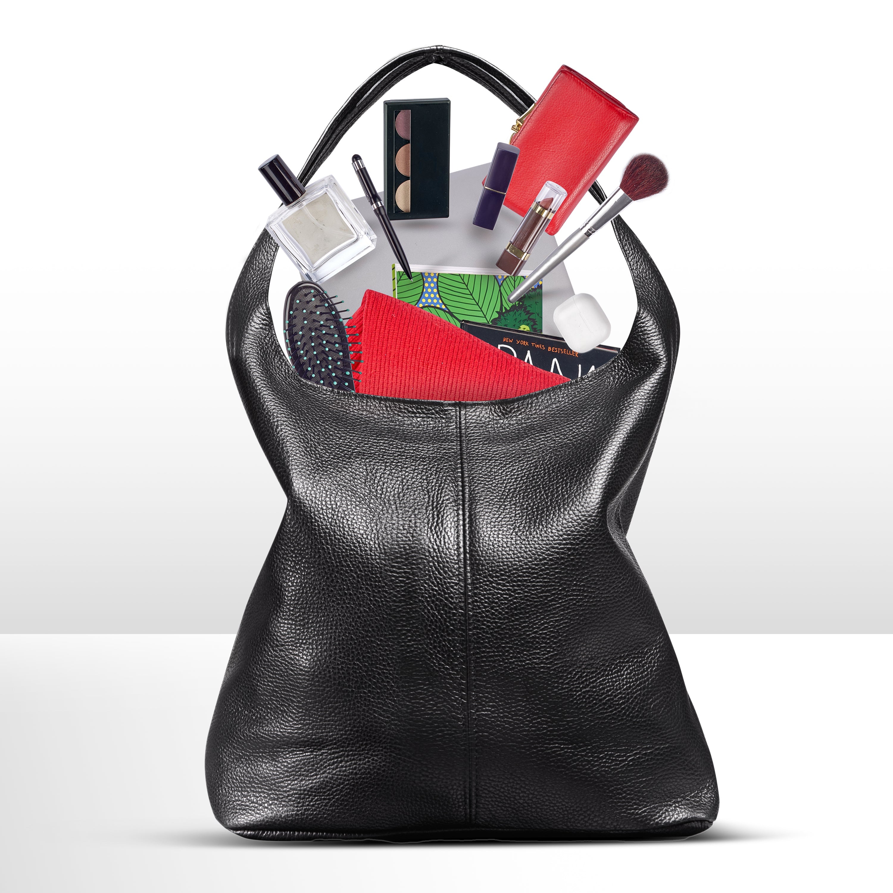 Italian Genuine Calf Leather Hobo Bag 011943