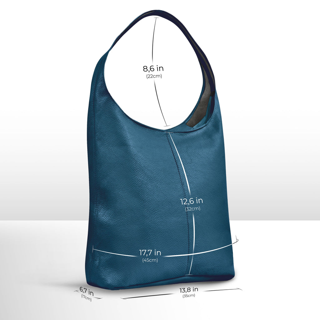 Italian Genuine Calf Leather Hobo Bag 011943