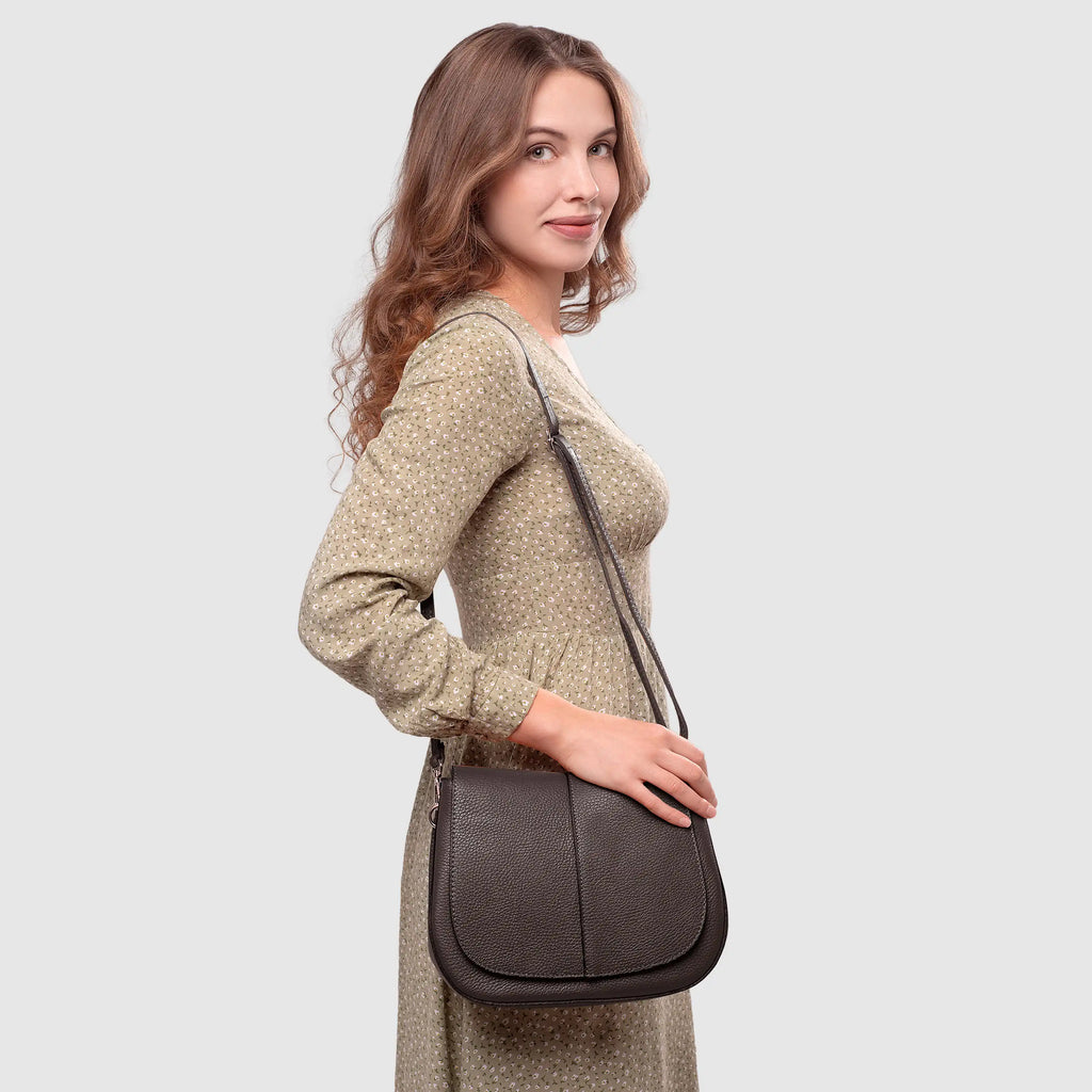 Italian Genuine Calf Leather Shoulder Bag 132610