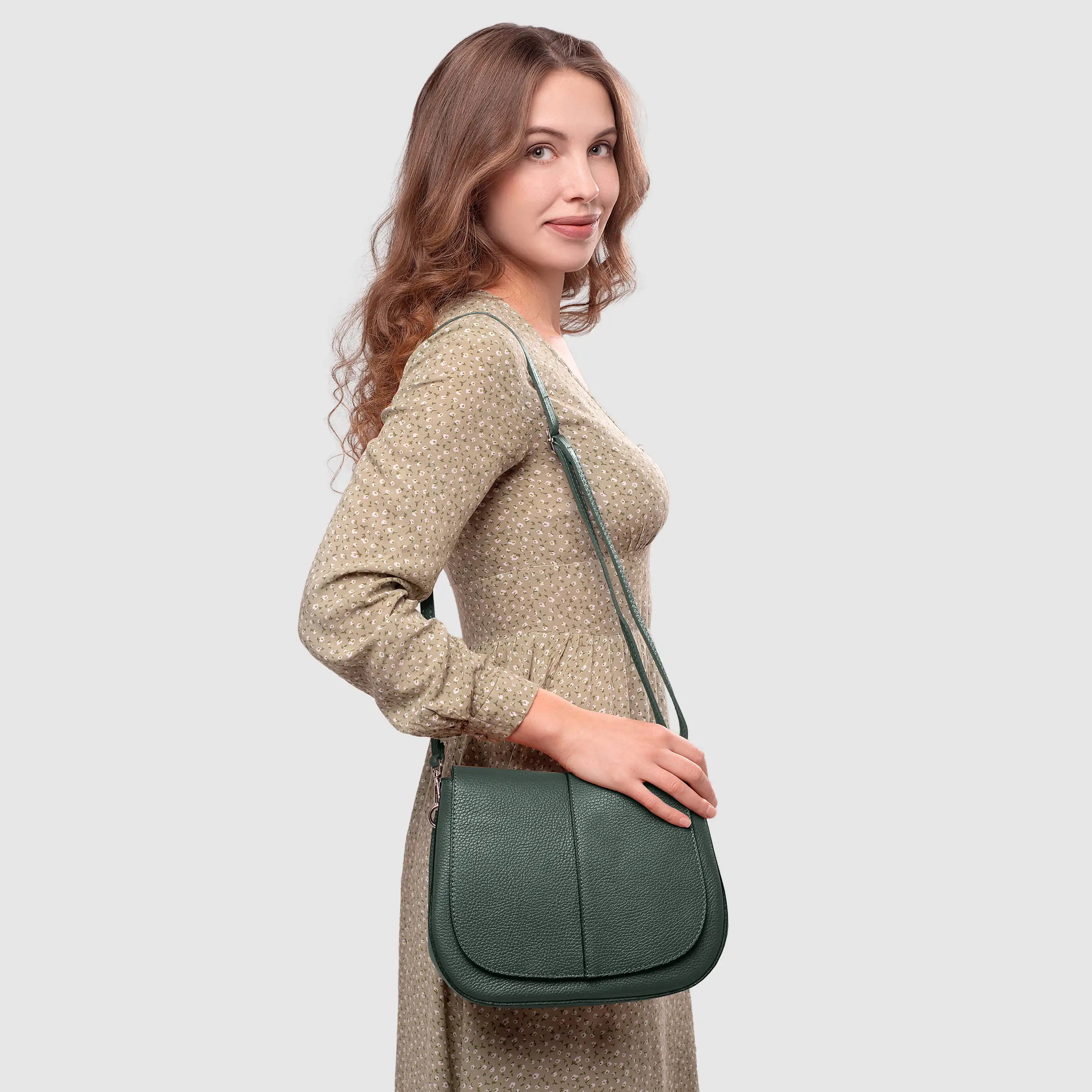 Italian Genuine Calf Leather Shoulder Bag 132610