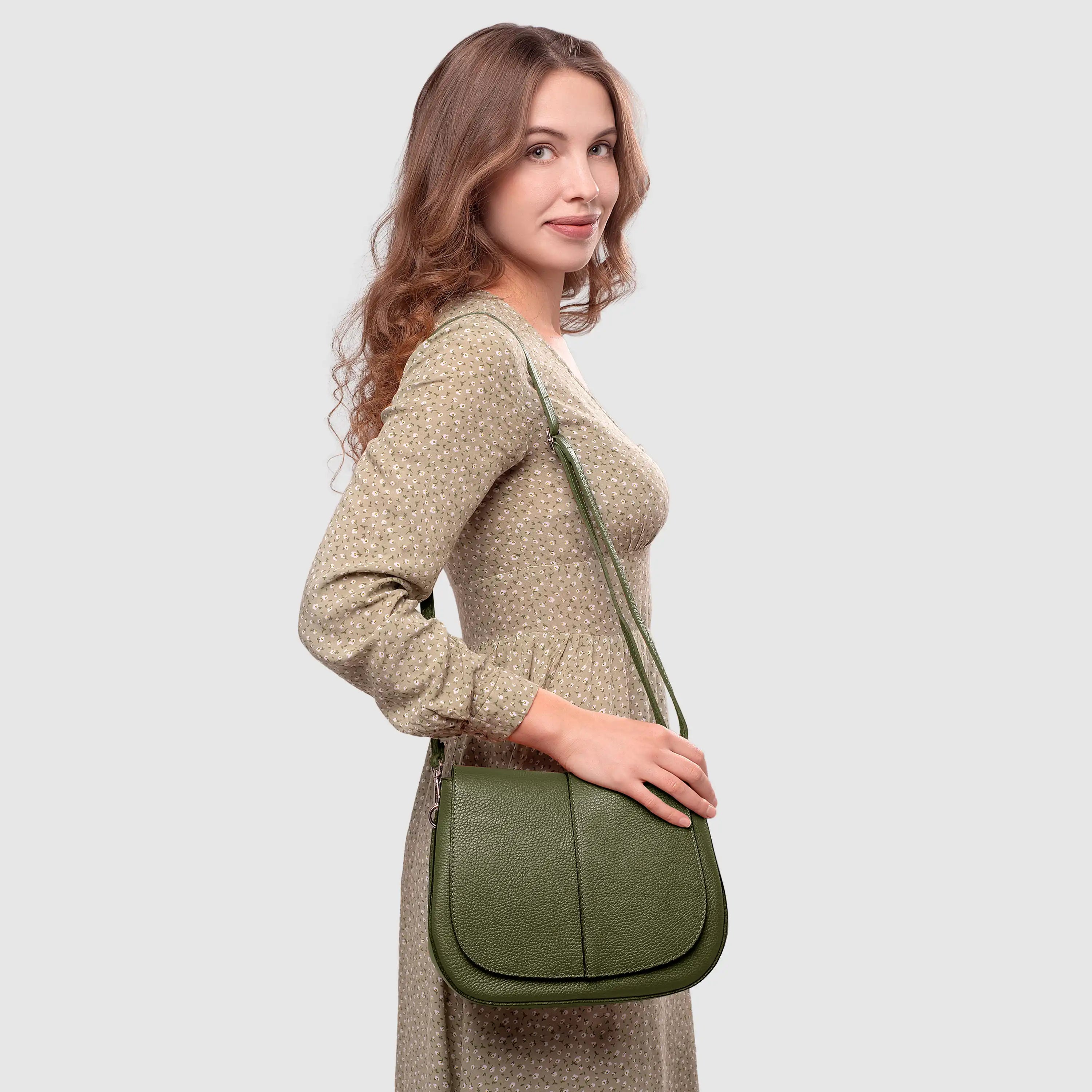 Italian Genuine Calf Leather Shoulder Bag 132610