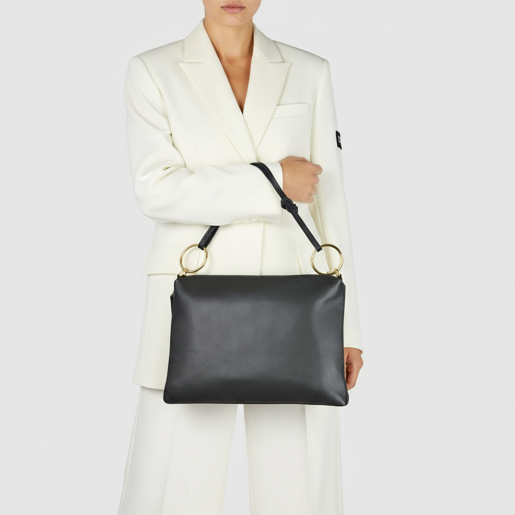 Italian Genuine Calf Leather Shoulder Bag 171551
