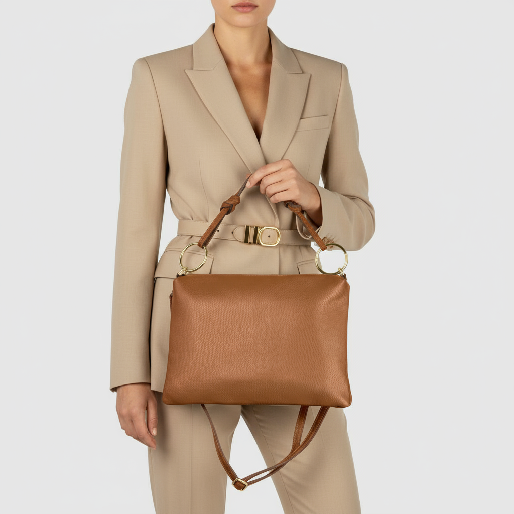 Italian Genuine Calf Leather Shoulder Bag 171551