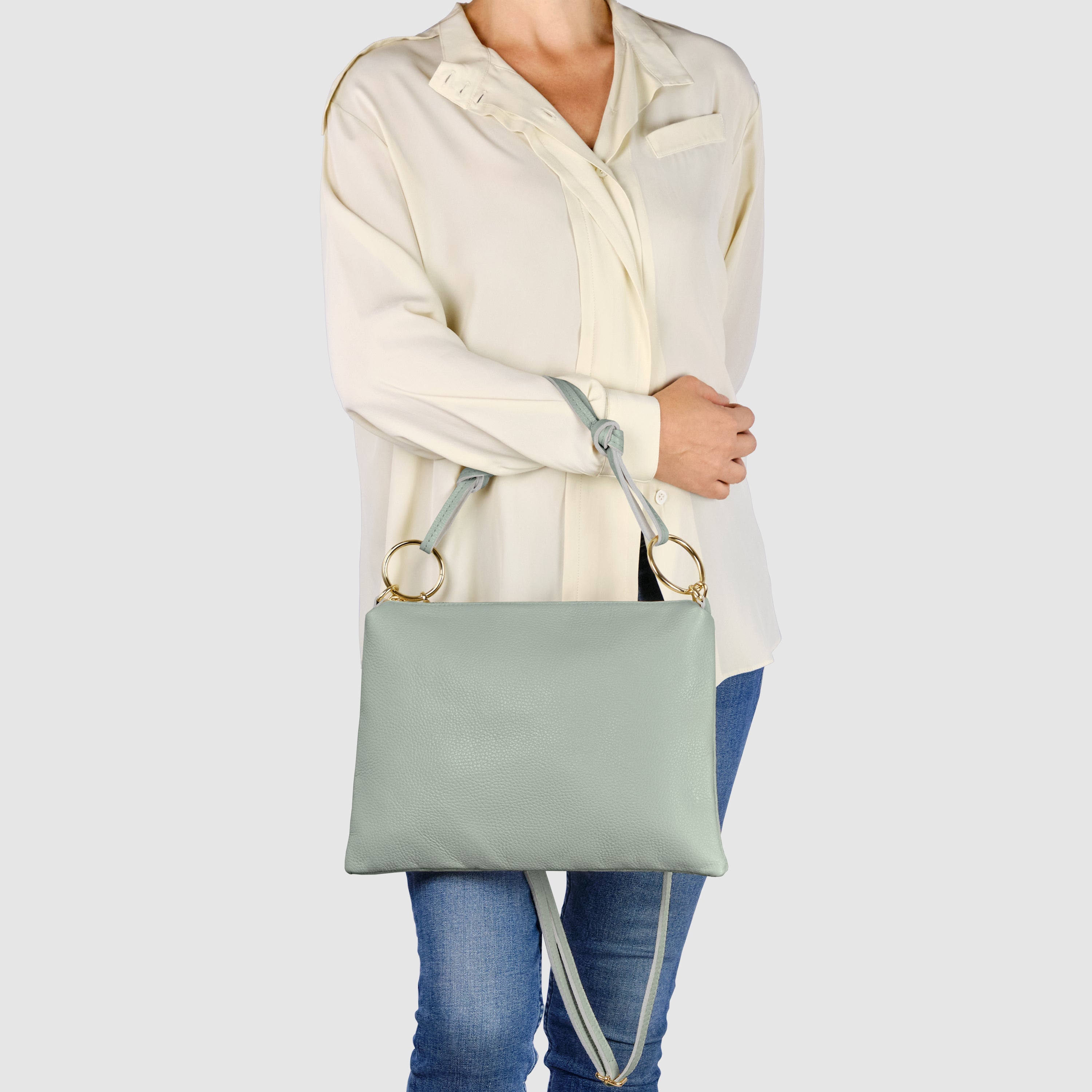 Italian Genuine Calf Leather Shoulder Bag 171551