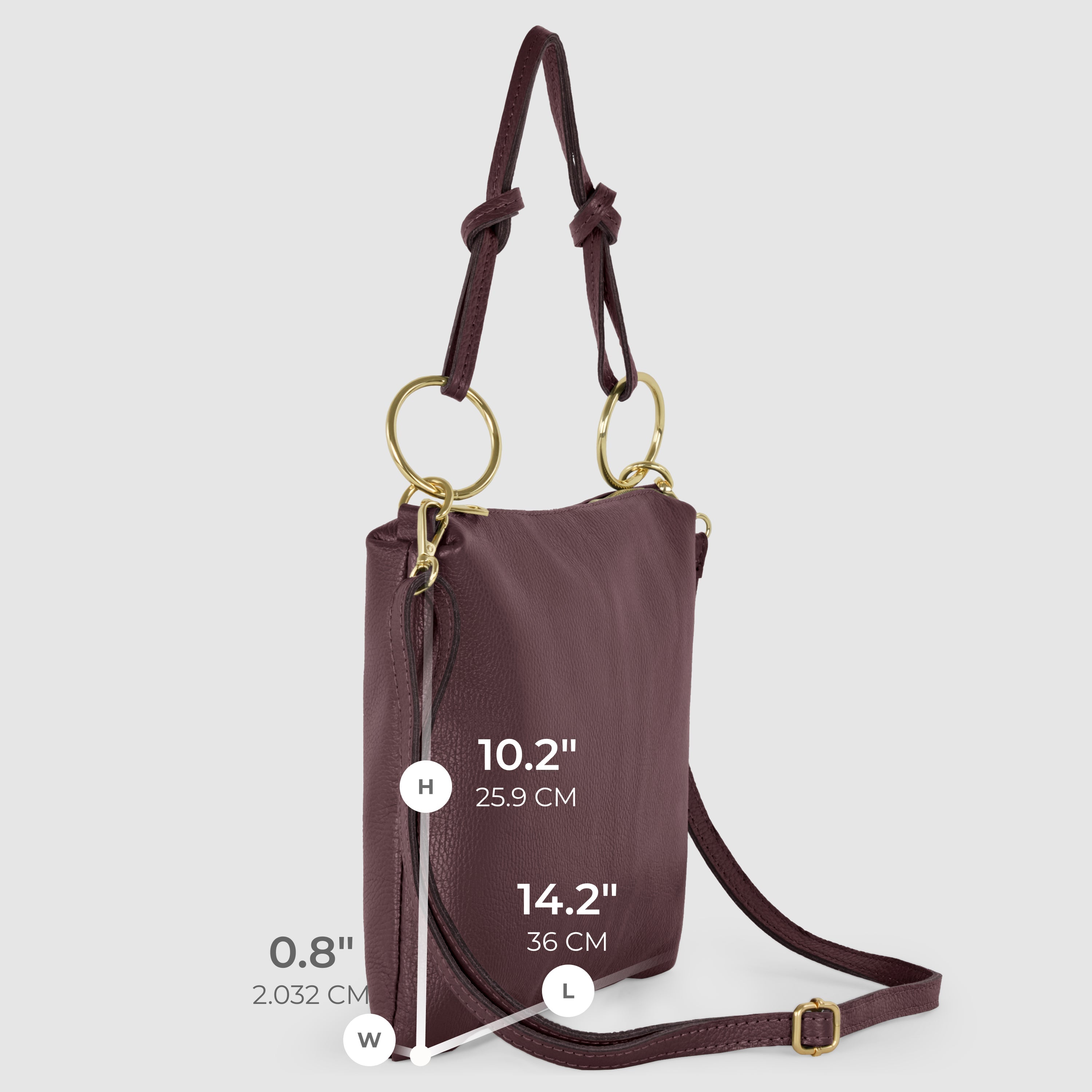 Italian Genuine Calf Leather Shoulder Bag 171551