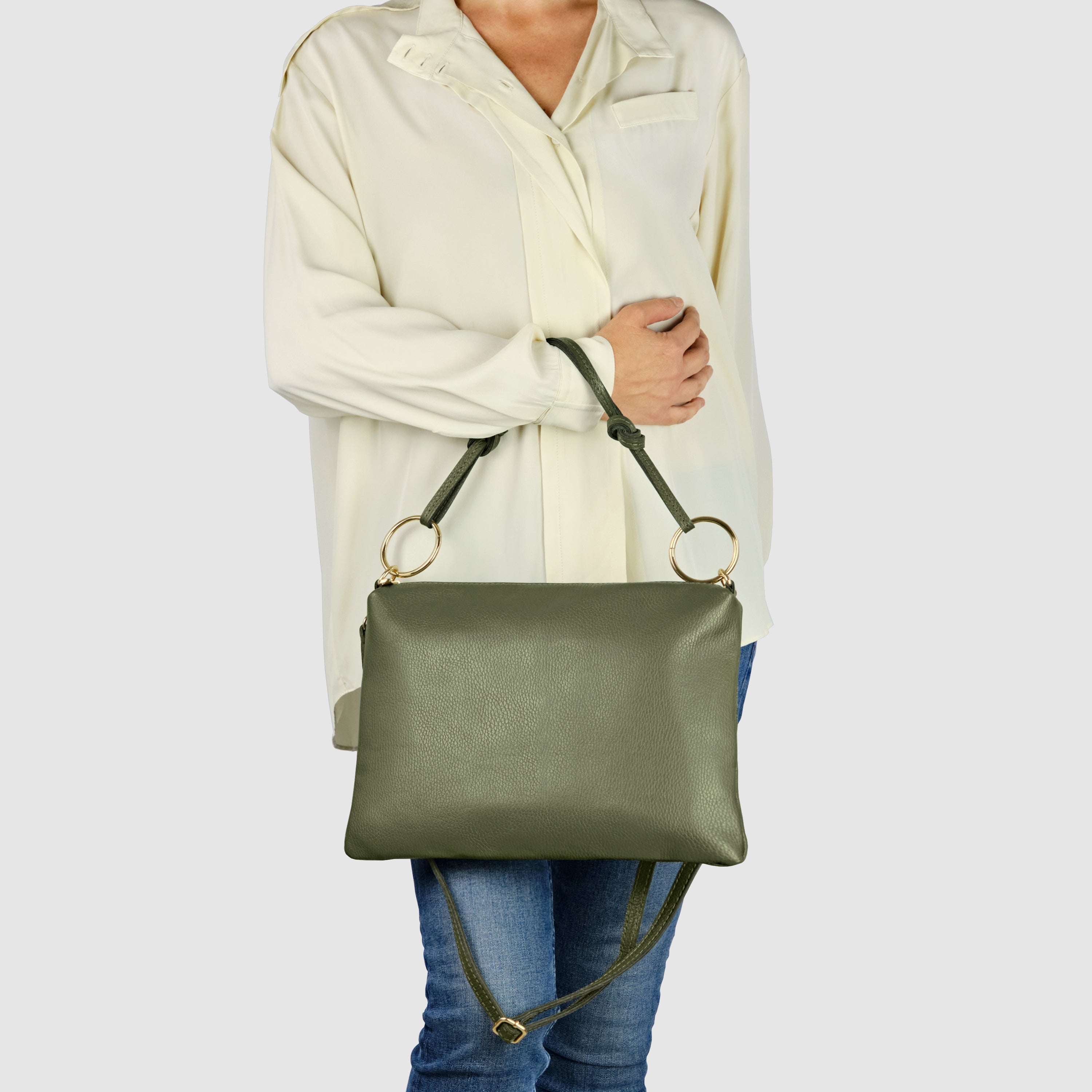 Italian Genuine Calf Leather Shoulder Bag 171551