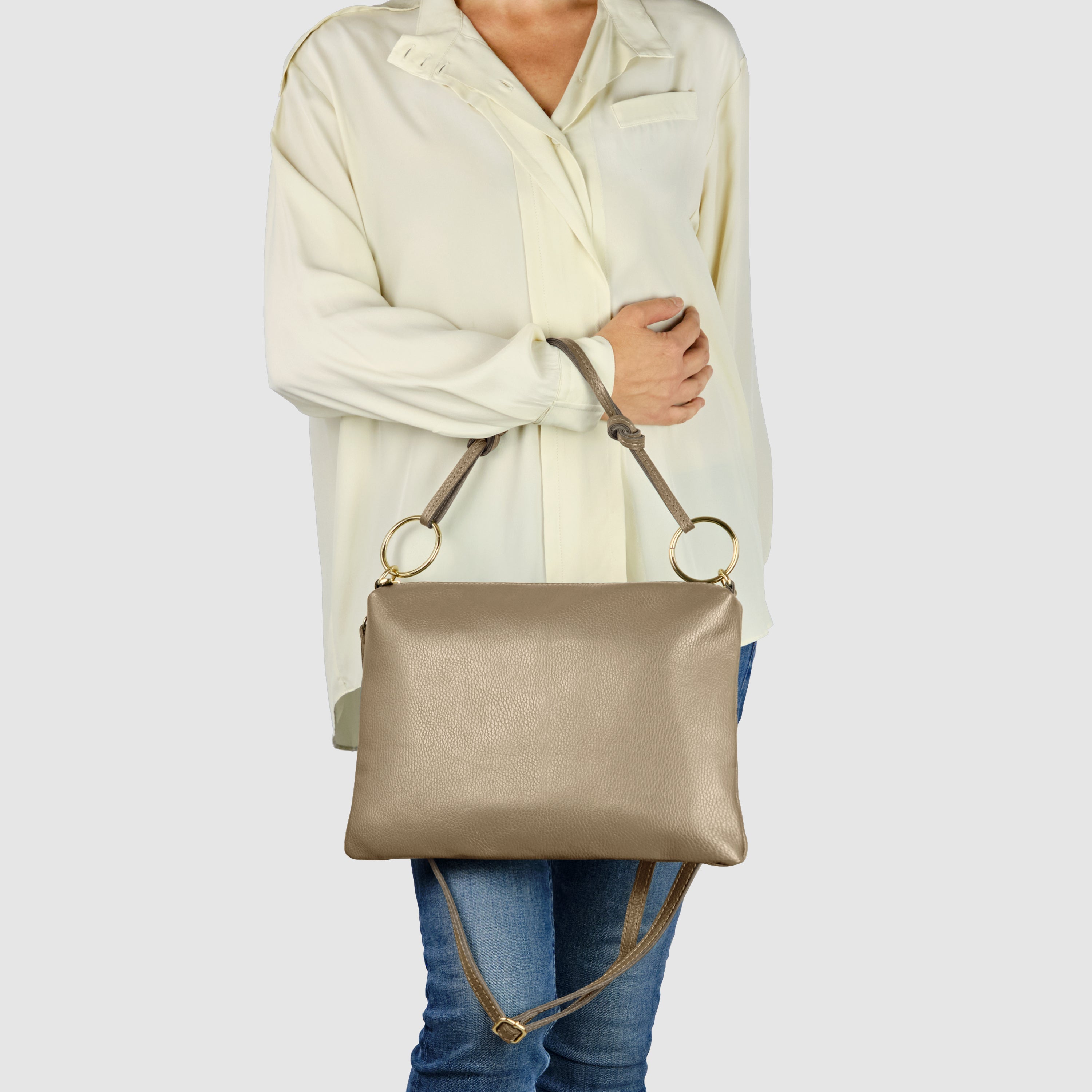 Italian Genuine Calf Leather Shoulder Bag 171551