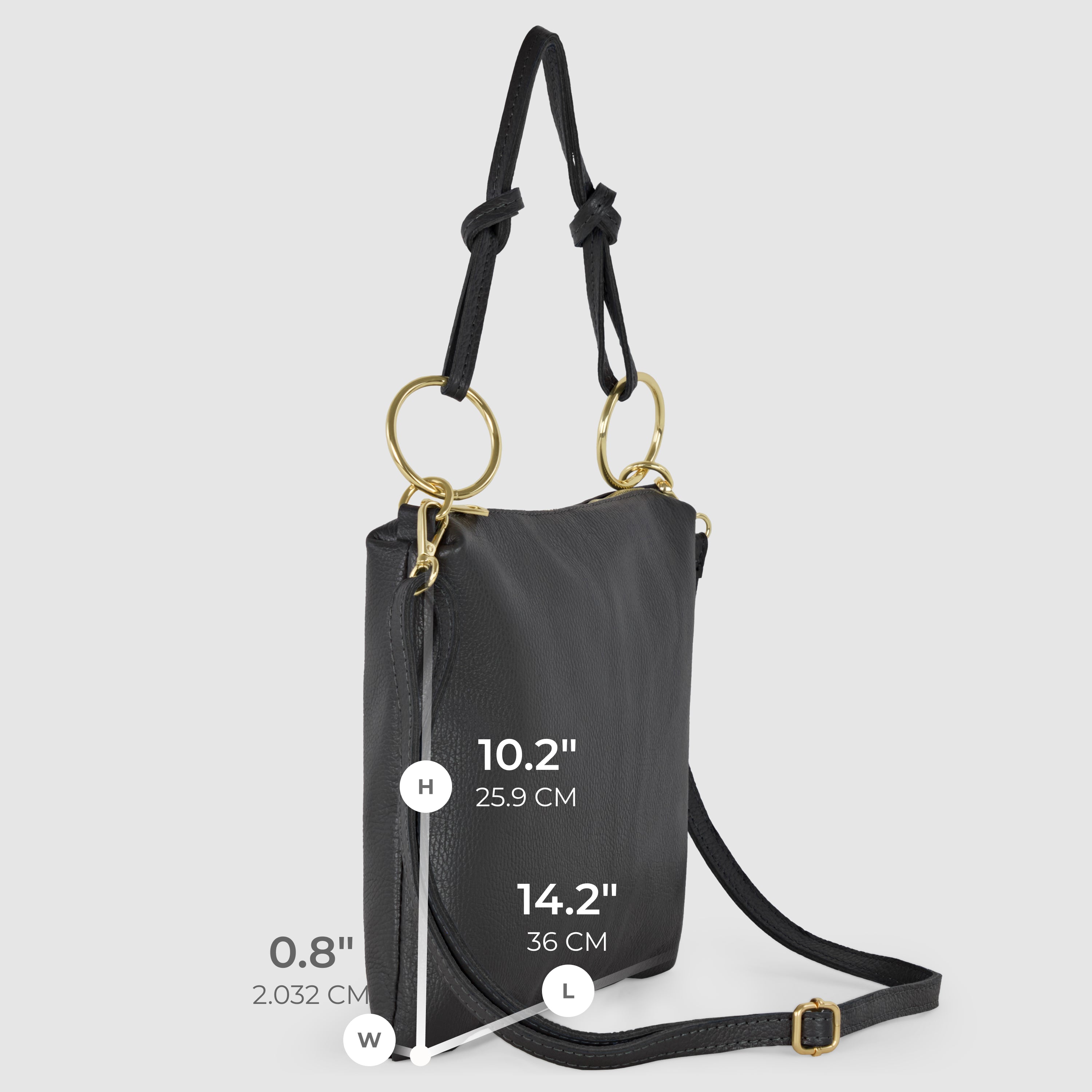 Italian Genuine Calf Leather Shoulder Bag 171551