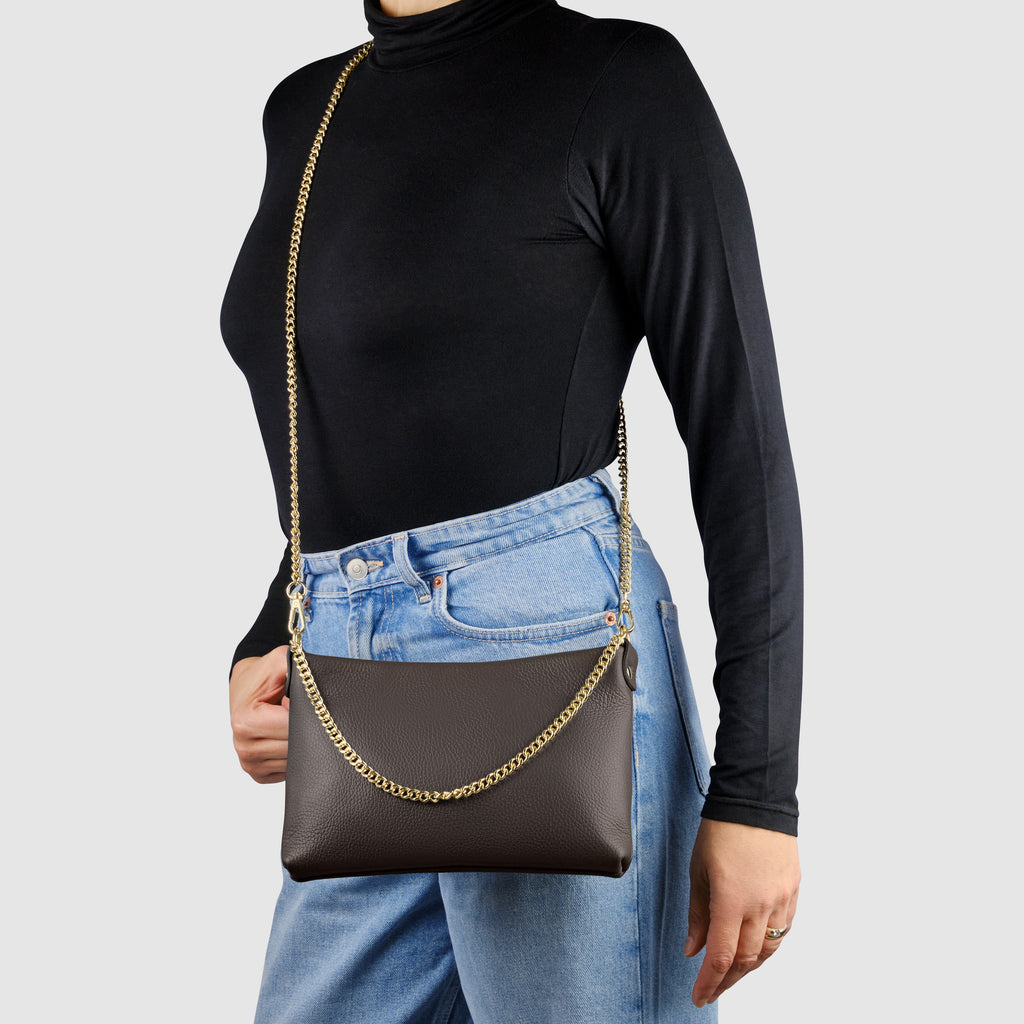 Italian Genuine Calf Leather Crossbody Bag 101315