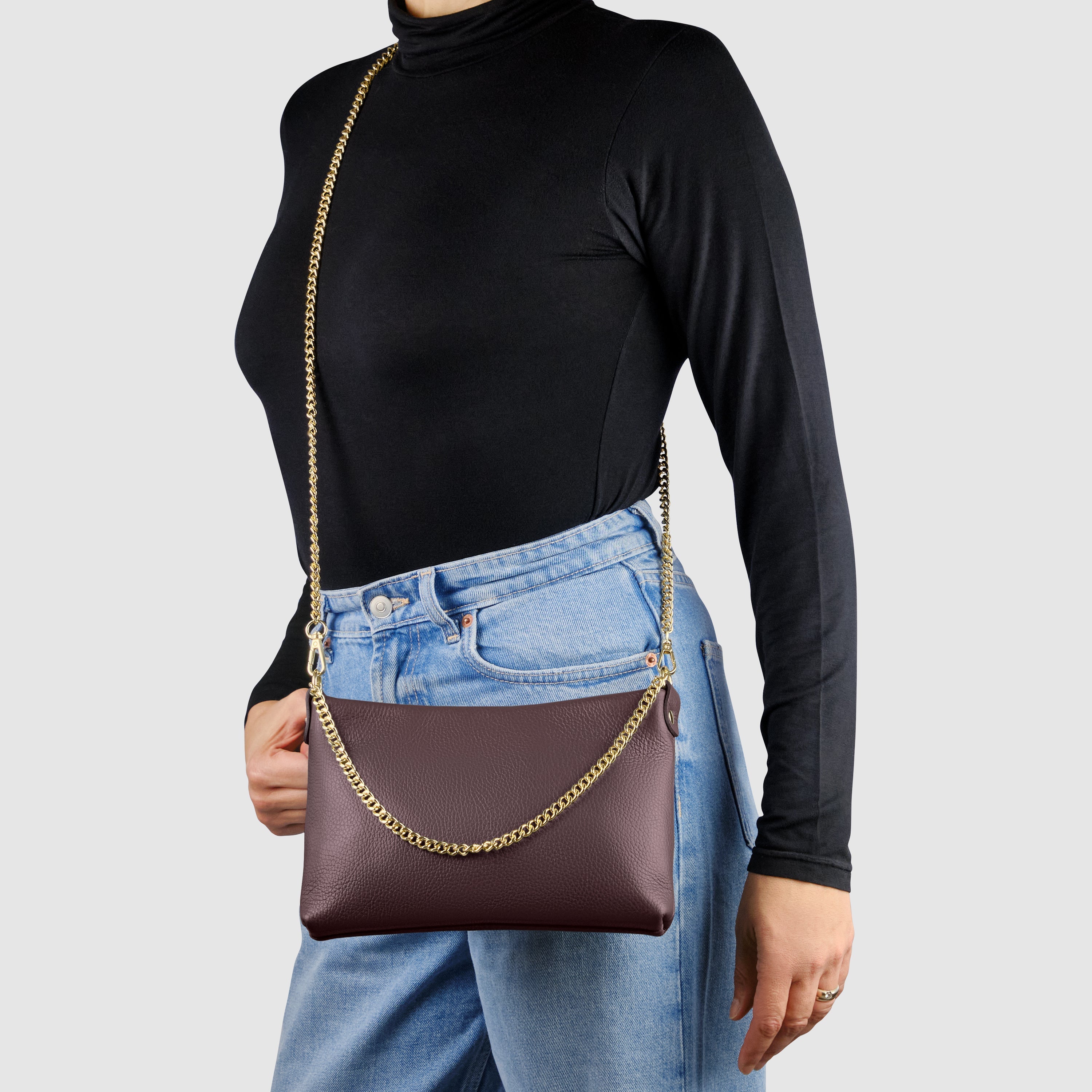 Italian Genuine Calf Leather Crossbody Bag 101315