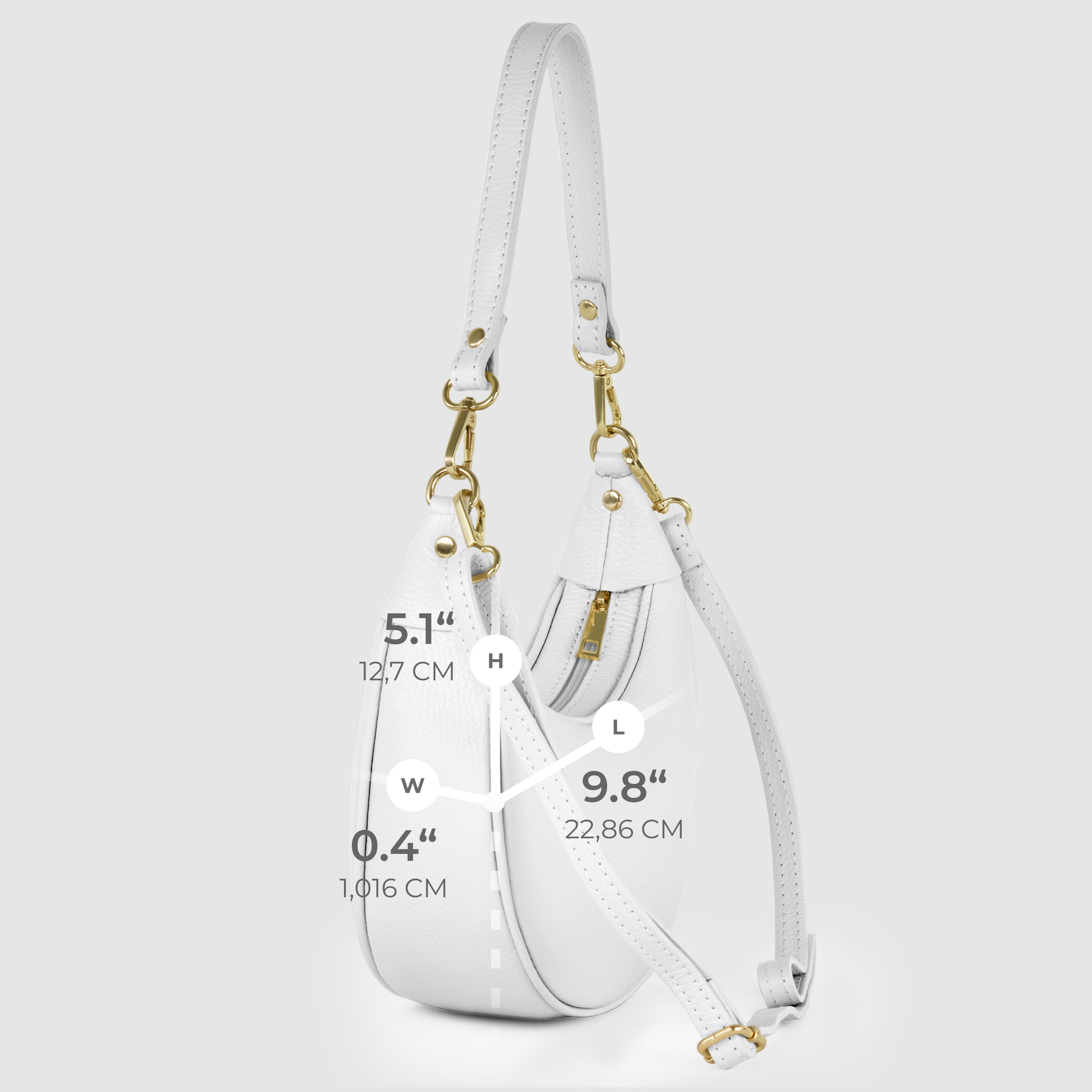 Italian Genuine Calf Leather Shoulder Bag 222024