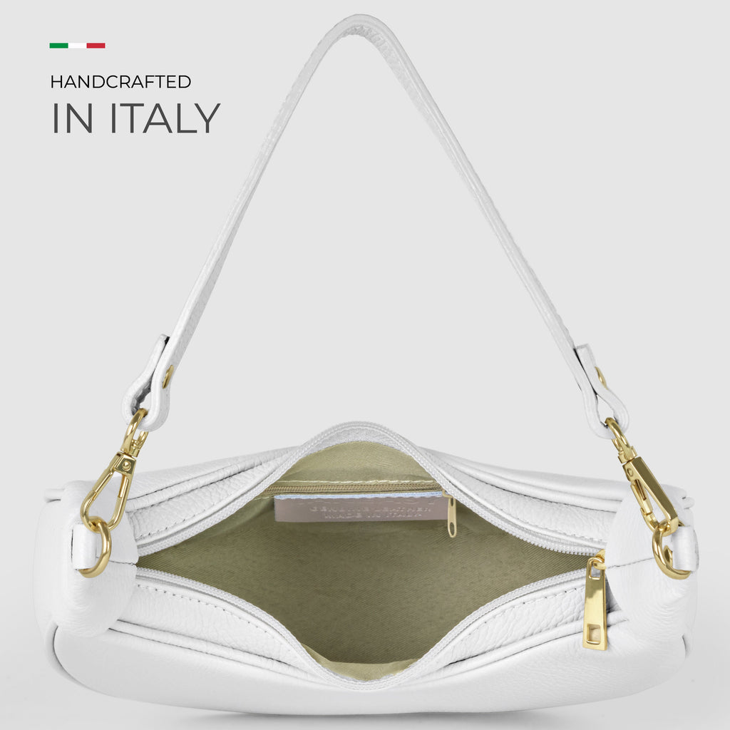 Italian Genuine Calf Leather Shoulder Bag 222024