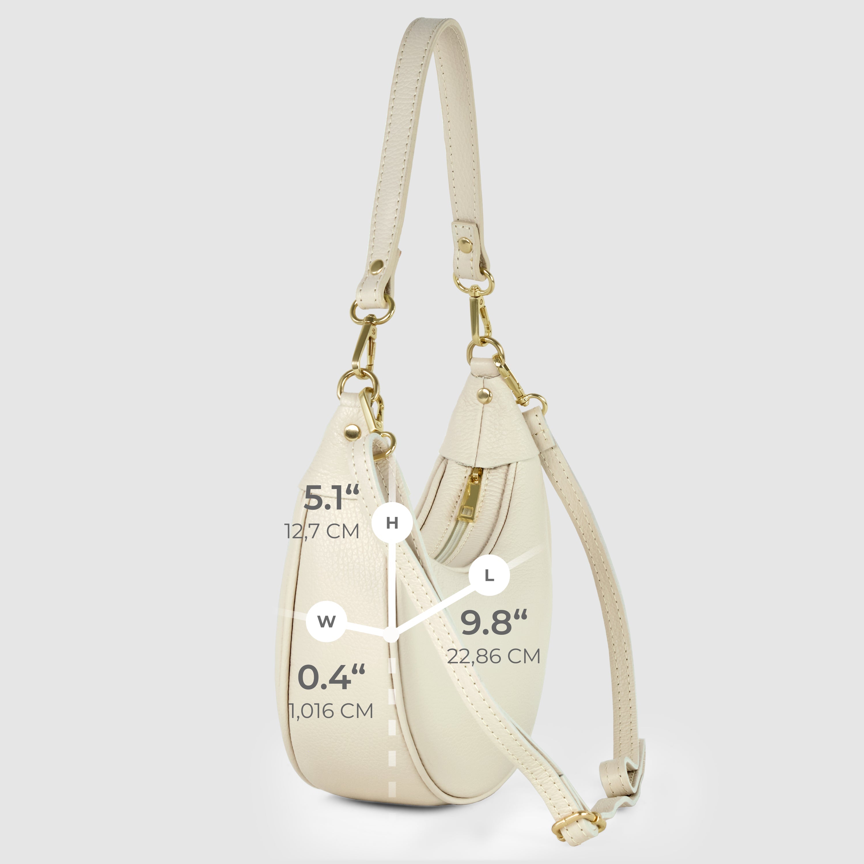 Italian Genuine Calf Leather Shoulder Bag 222024