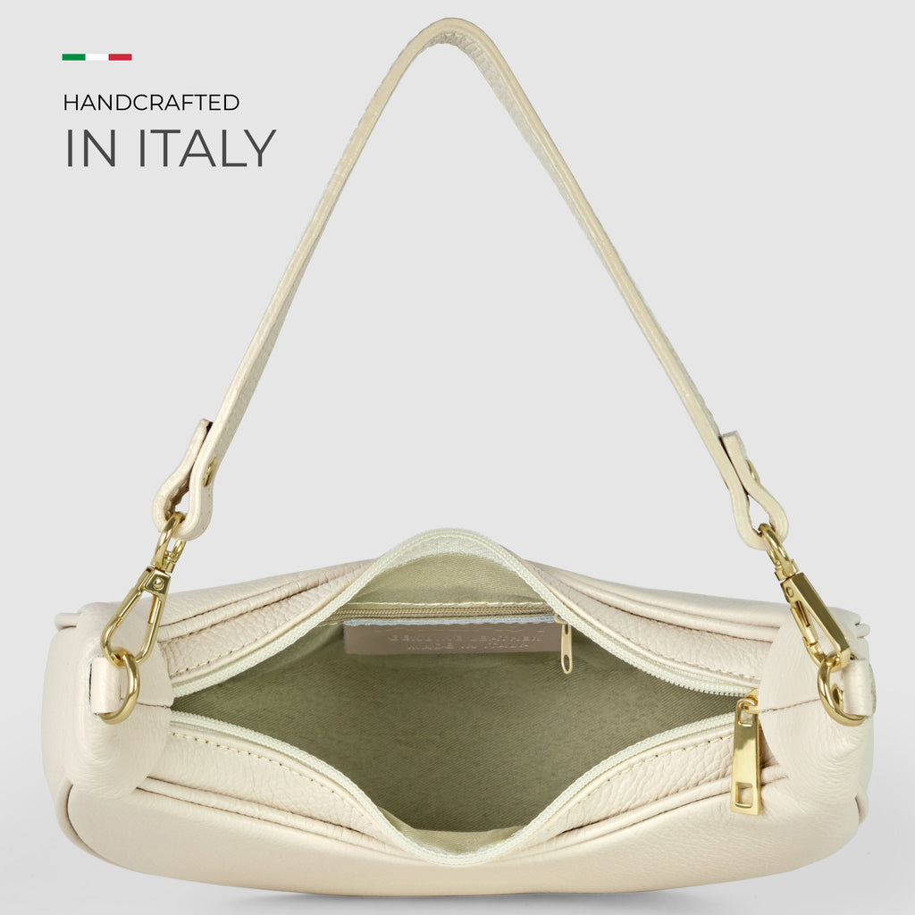 Italian Genuine Calf Leather Shoulder Bag 222024