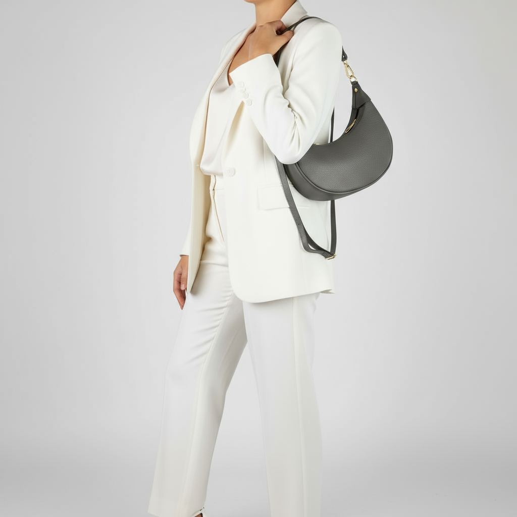 Italian Genuine Calf Leather Shoulder Bag 222024