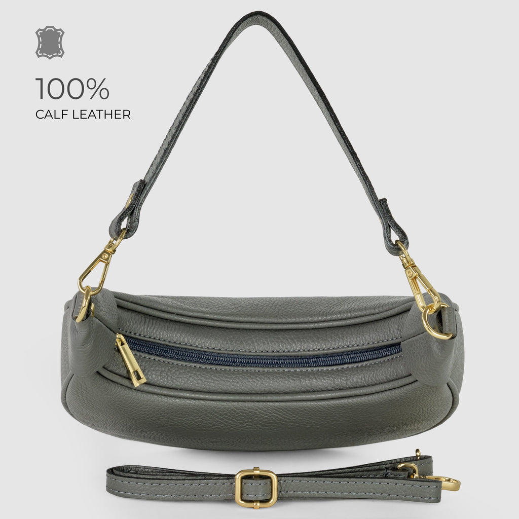 Italian Genuine Calf Leather Shoulder Bag 222024
