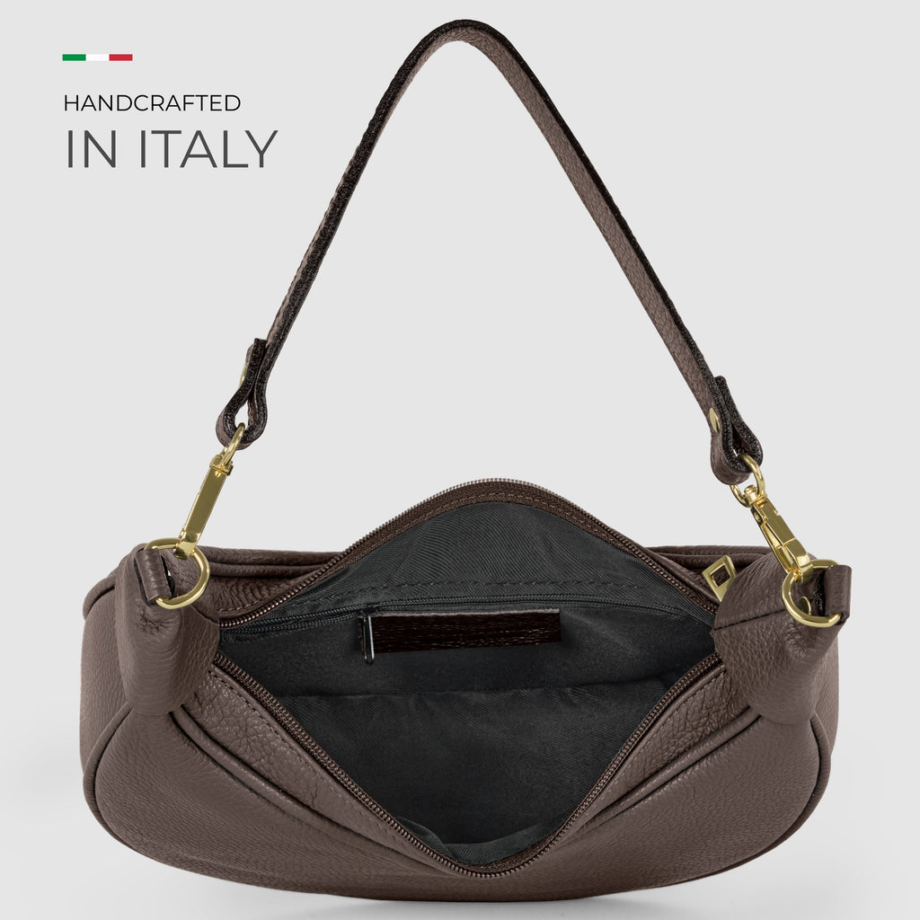 Italian Genuine Calf Leather Shoulder Bag 222024