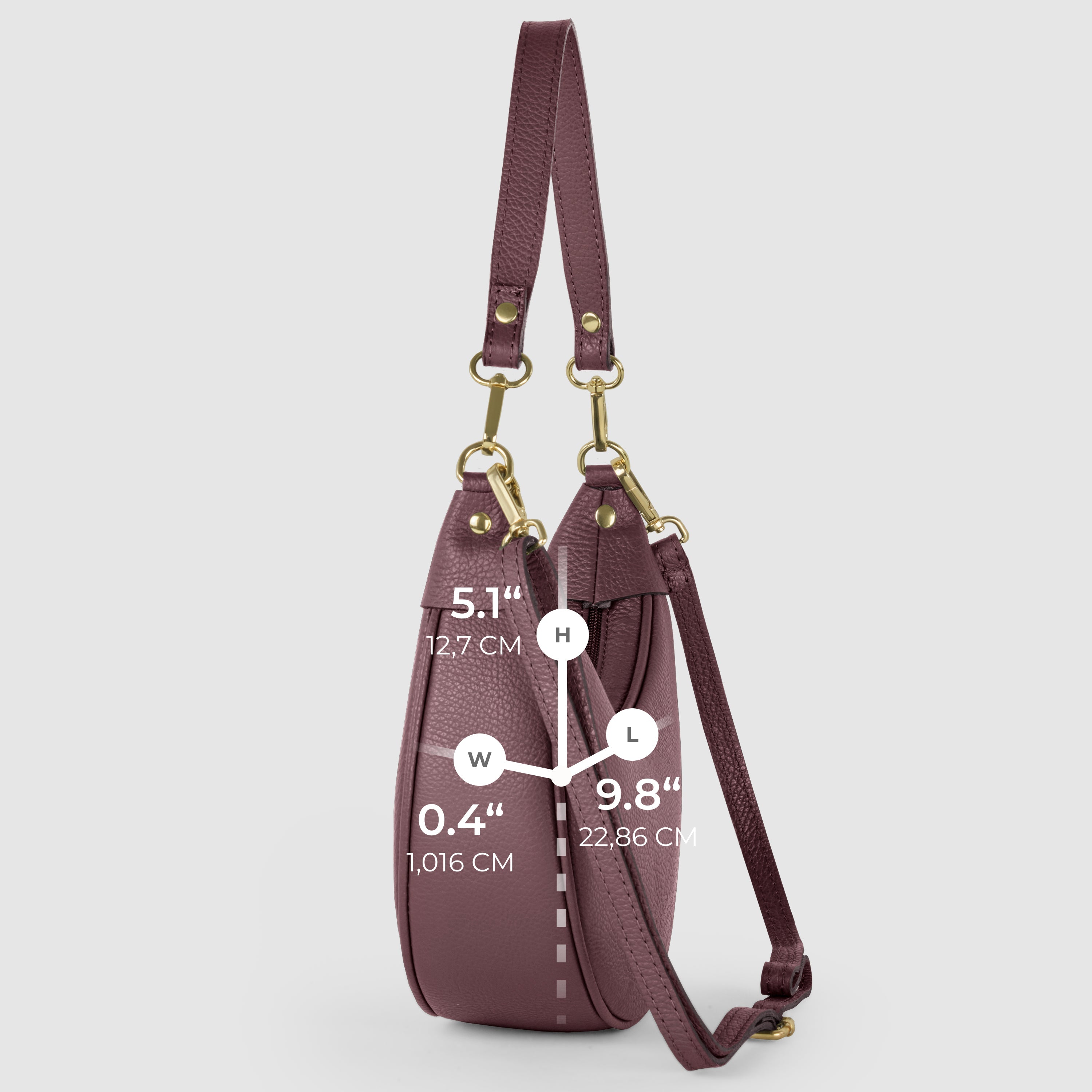 Italian Genuine Calf Leather Shoulder Bag 222024