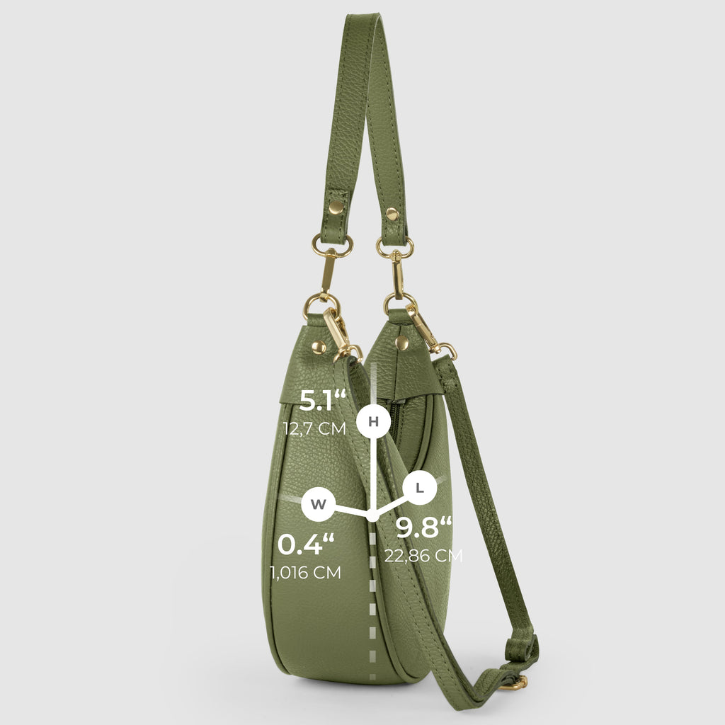 Italian Genuine Calf Leather Shoulder Bag 222024