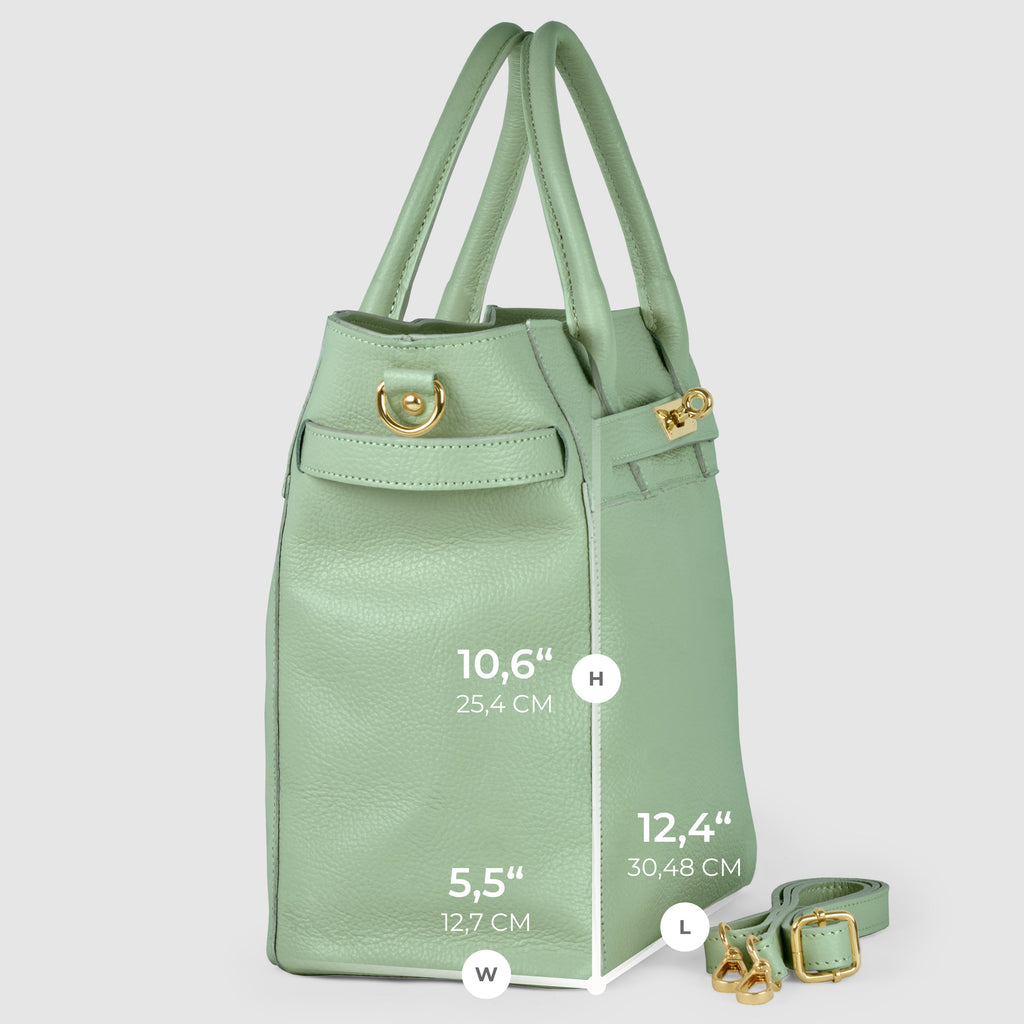 Italian Genuine Calf Leather Top-Handle Bag 233233