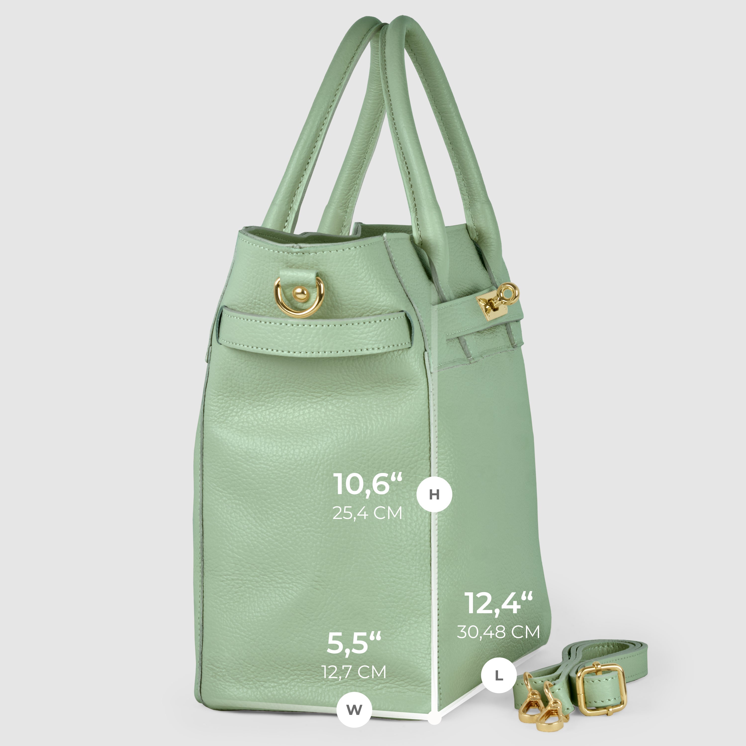 Italian Genuine Calf Leather Top-Handle Bag 233233