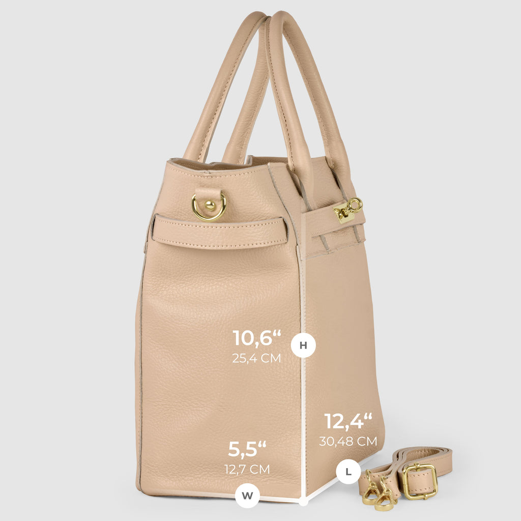 Italian Genuine Calf Leather Top-Handle Bag 233233