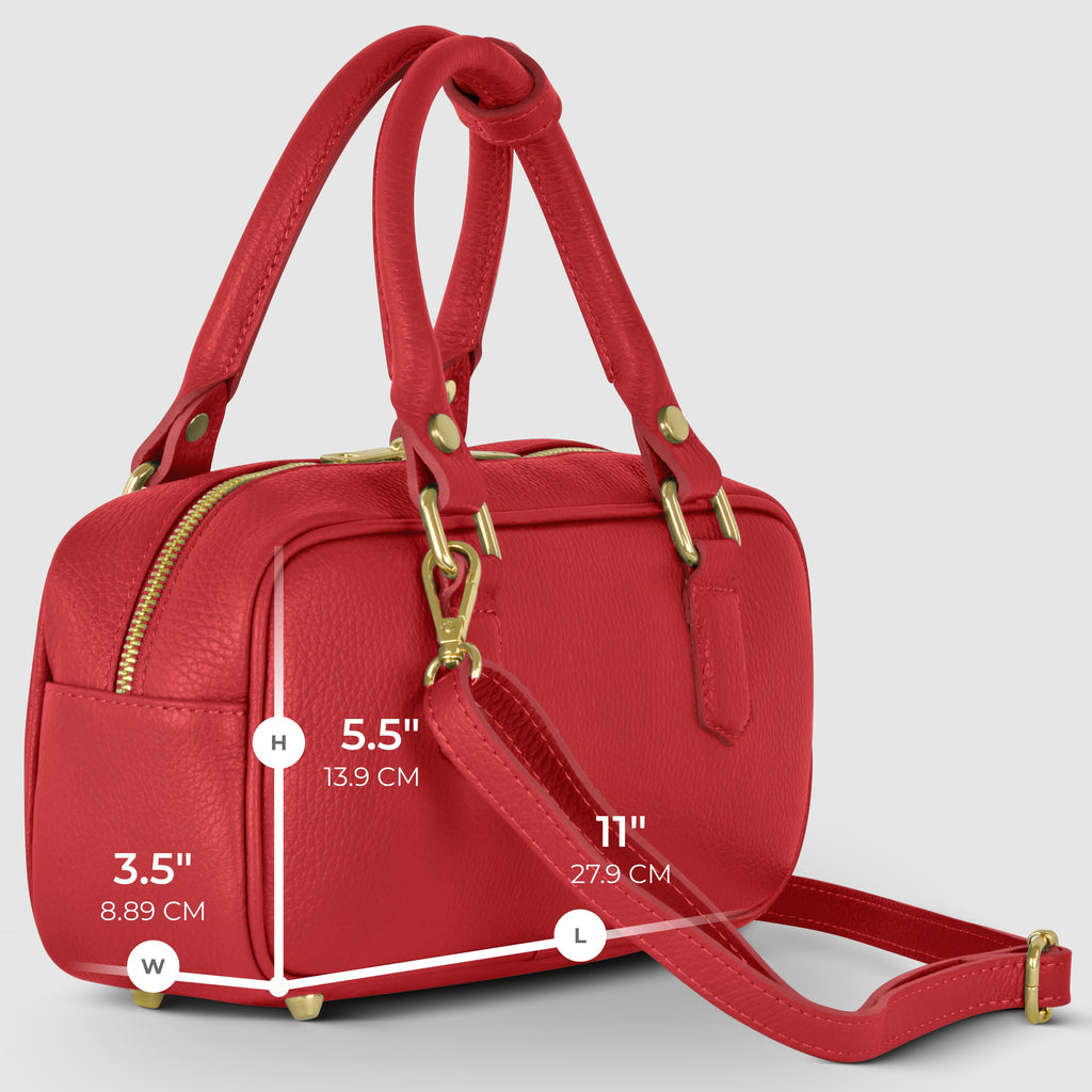Italian Genuine Calf Leather Top-Handle Bag 252335