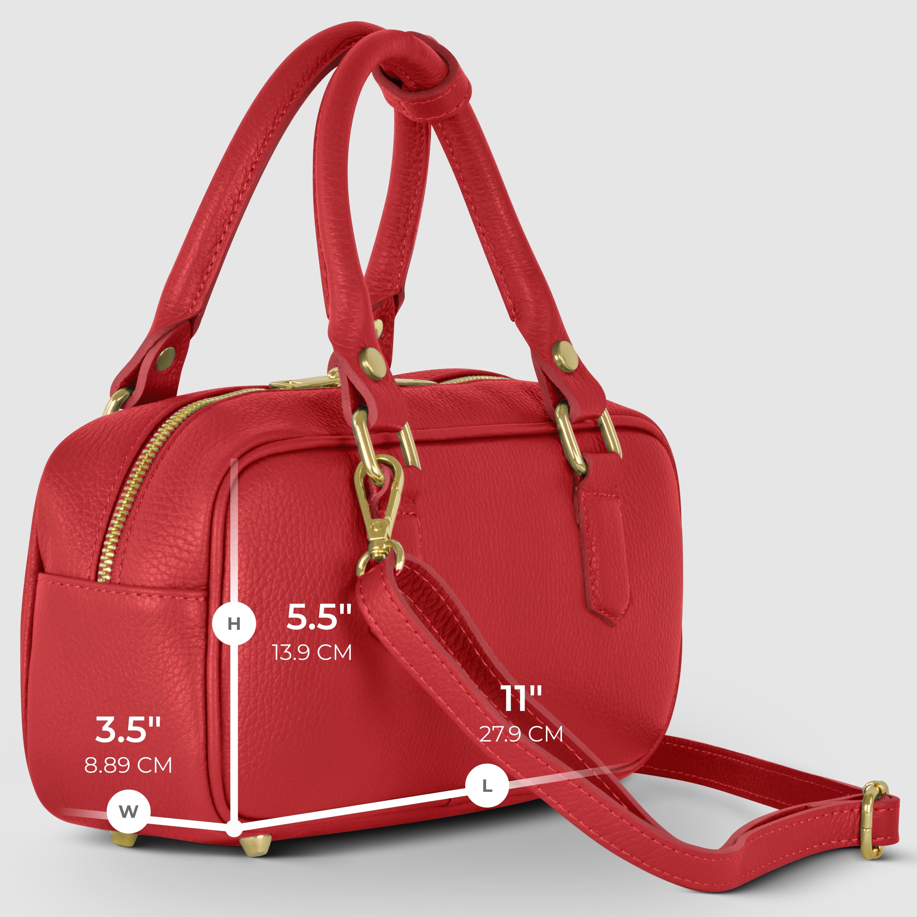 Italian Genuine Calf Leather Top-Handle Bag 252335