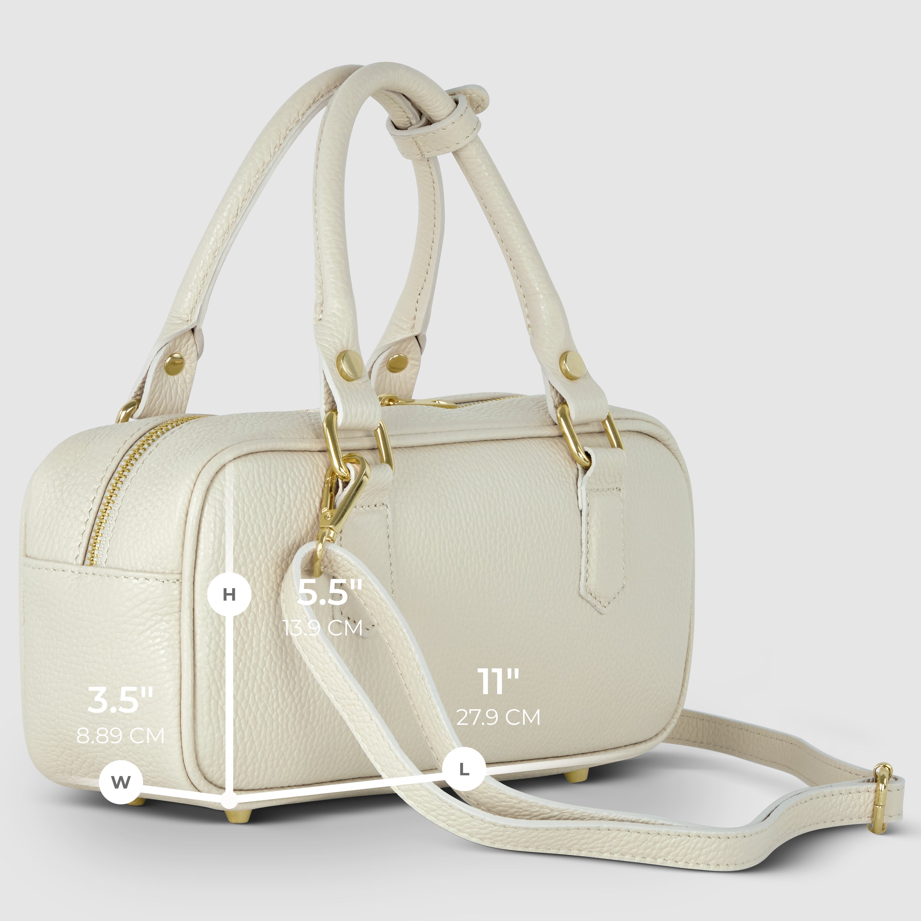 Italian Genuine Calf Leather Top-Handle Bag 252335