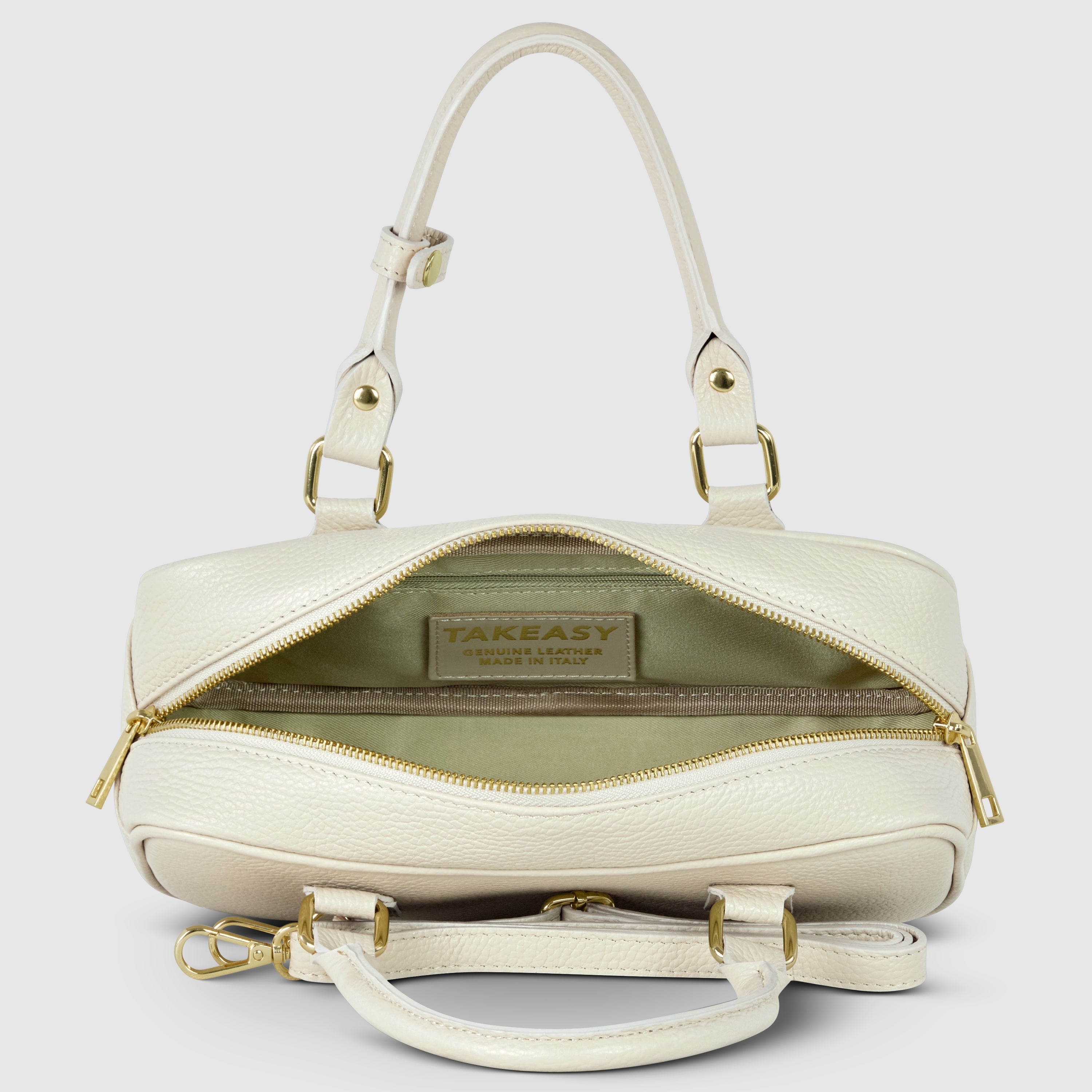 Italian Genuine Calf Leather Top-Handle Bag 252335