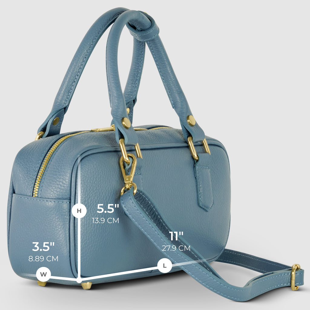 Italian Genuine Calf Leather Top-Handle Bag 252335