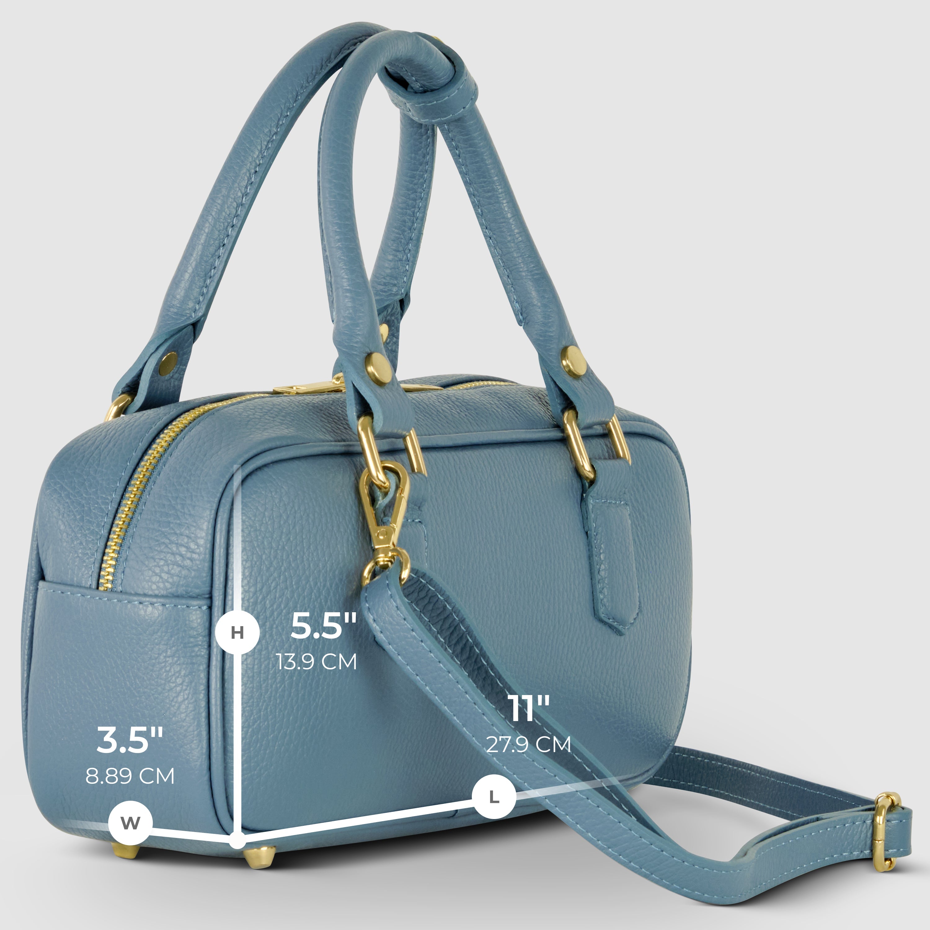 Italian Genuine Calf Leather Top-Handle Bag 252335