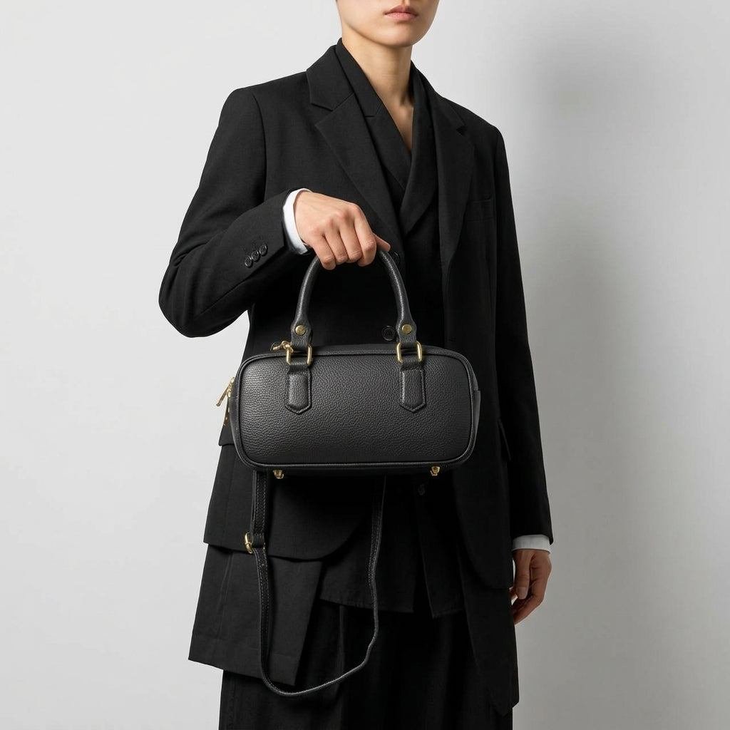 Italian Genuine Calf Leather Top-Handle Bag 252335