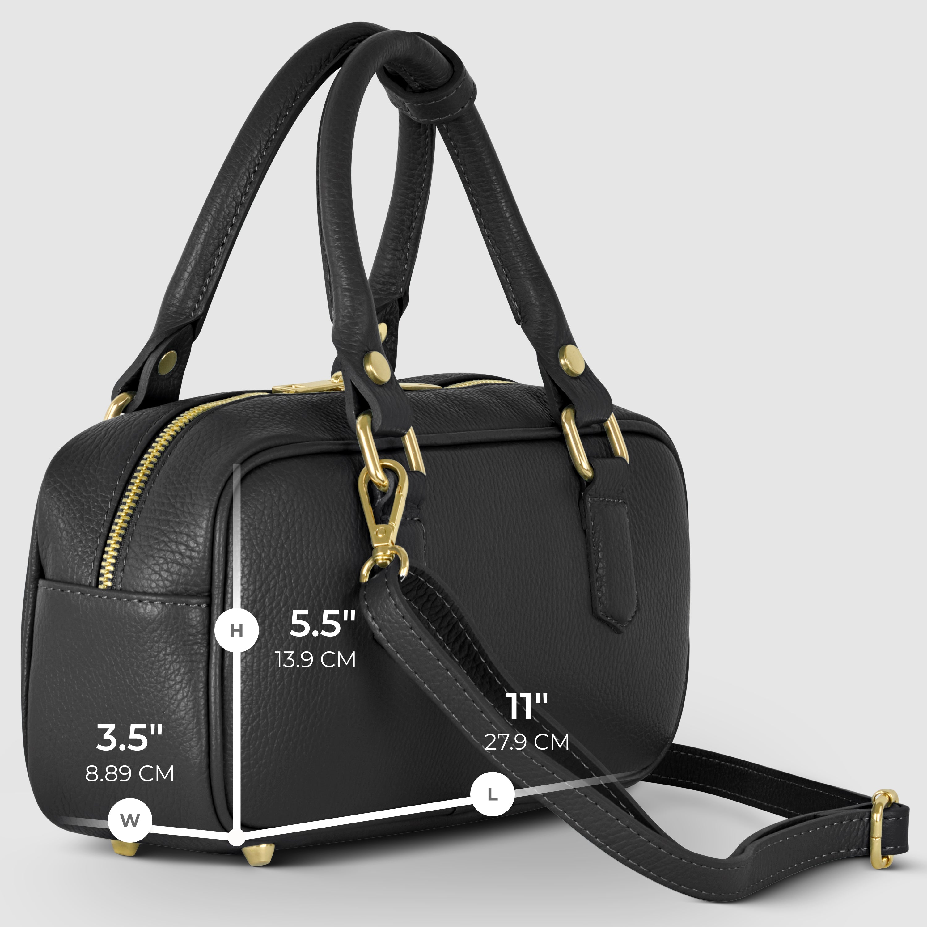 Italian Genuine Calf Leather Top-Handle Bag 252335